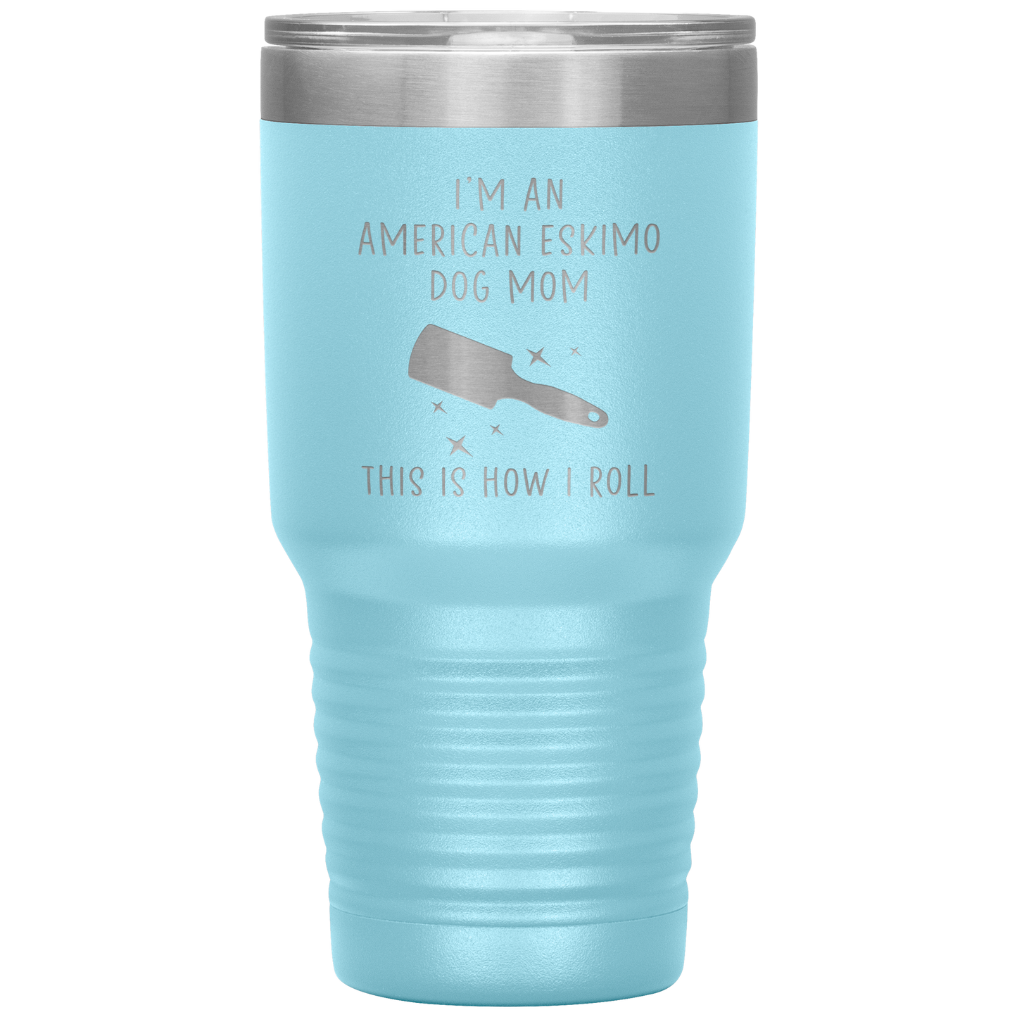 American Eskimo Dog Mom Tumbler, Funny Travel Coffee Mug, Birthday Gifts for Men and Women