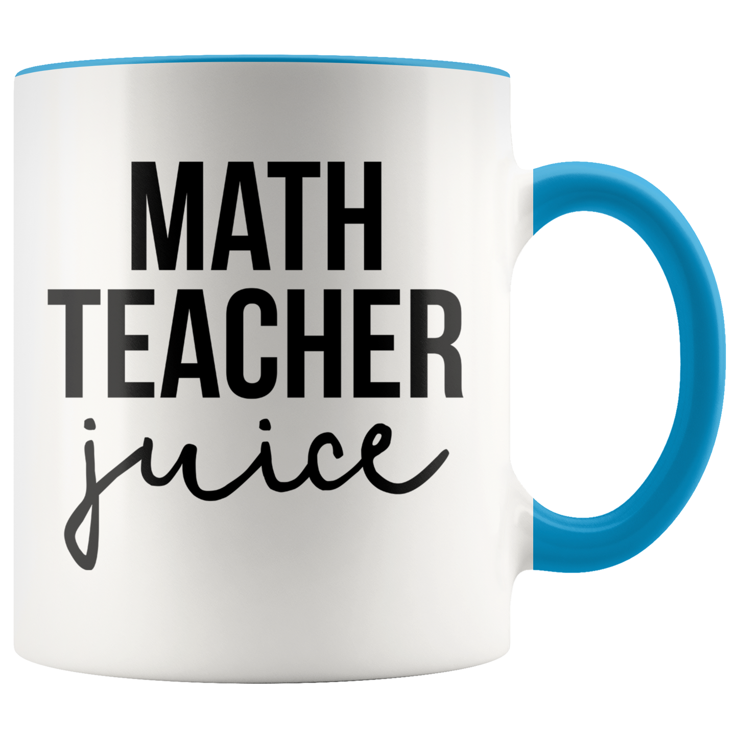 Math Teacher Gifts, Coffee Mug, Two Tone Accent Cup, Birthday Gift for Men and Women