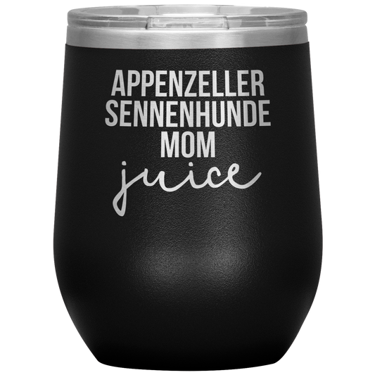 Appenzeller Sennenhunde Mom Wine Tumbler, Funny Travel Wine Cup, Birthday Gifts for Men and Women