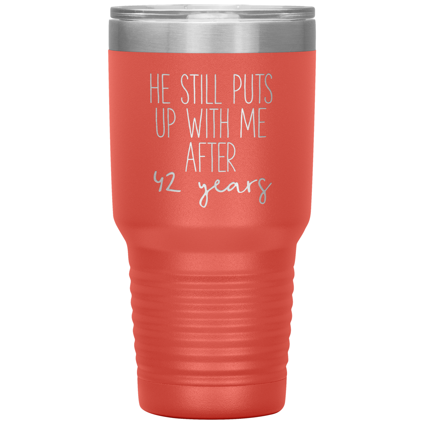 42nd Anniversary Gifts for Husband and Wife, Coffee Mug, Tumbler, Birthday Gifts for Men and Women