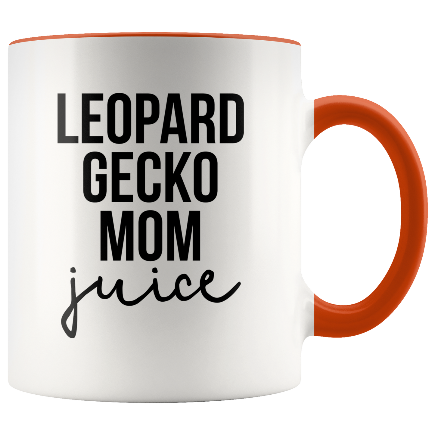 Leopard Gecko Mom Gifts, Coffee Mug, Two Tone Accent Cup, Birthday Gift for Men and Women