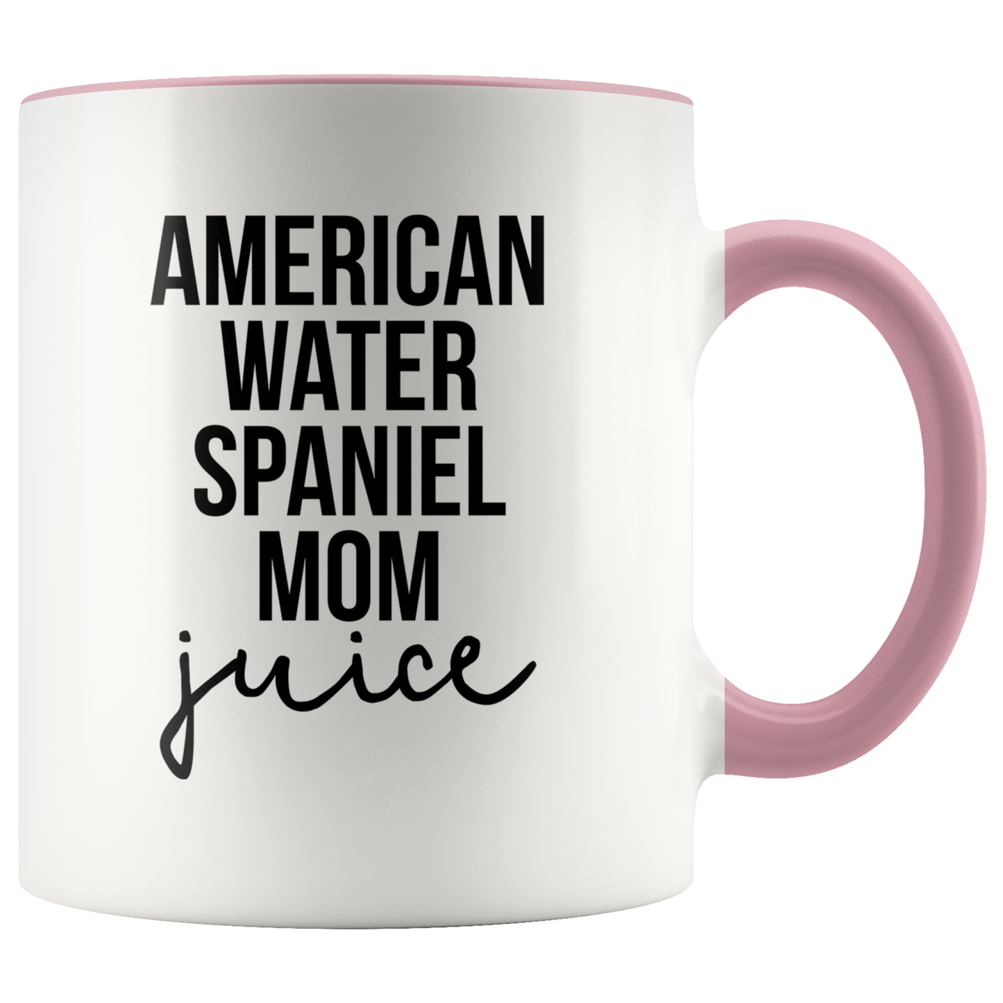 American Water Spaniel Mom Gifts, Coffee Mug, Two Tone Accent Cup, Birthday Gift for Men and Women