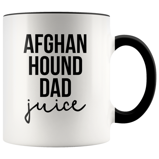 Afghan Hound Dad Gifts, Afghan Hound Dad Coffee Mug, Two Tone Accent Cup, Birthday Gift for Men and Women