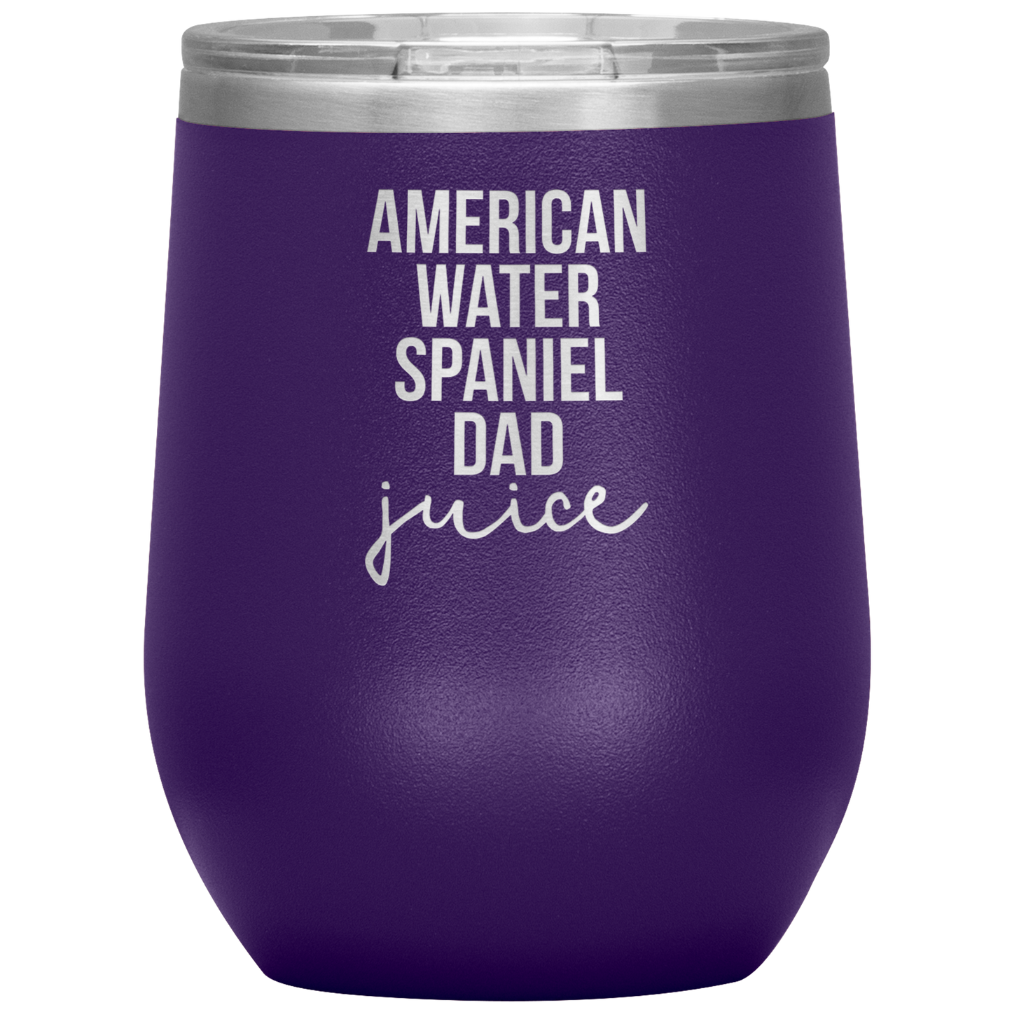 American Water Spaniel Dad Wine Tumbler, Funny Travel Wine Cup, Birthday Gifts for Men and Women