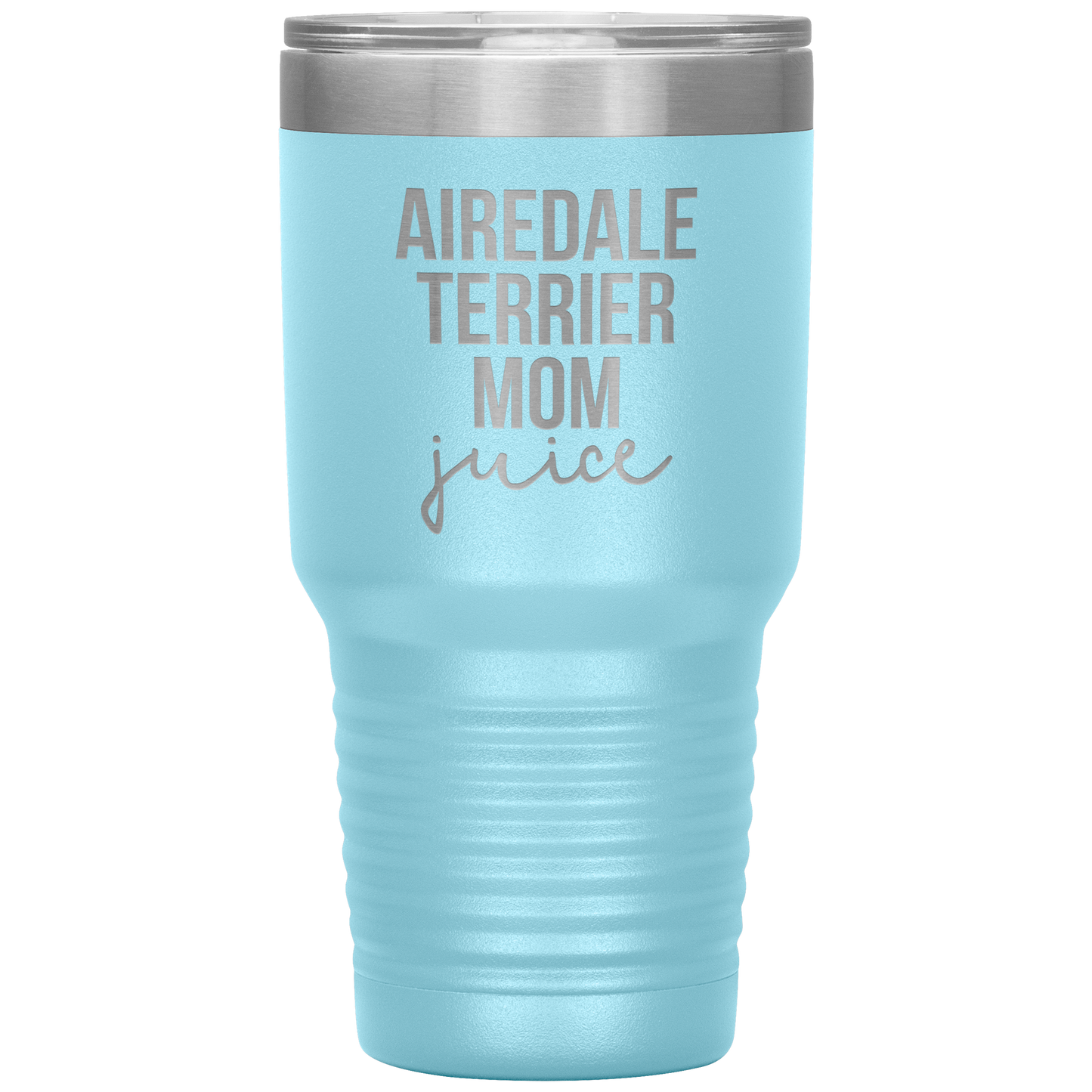 Airedale Terrier Mom Tumbler, Funny Travel Coffee Mug, Birthday Gifts for Men and Women