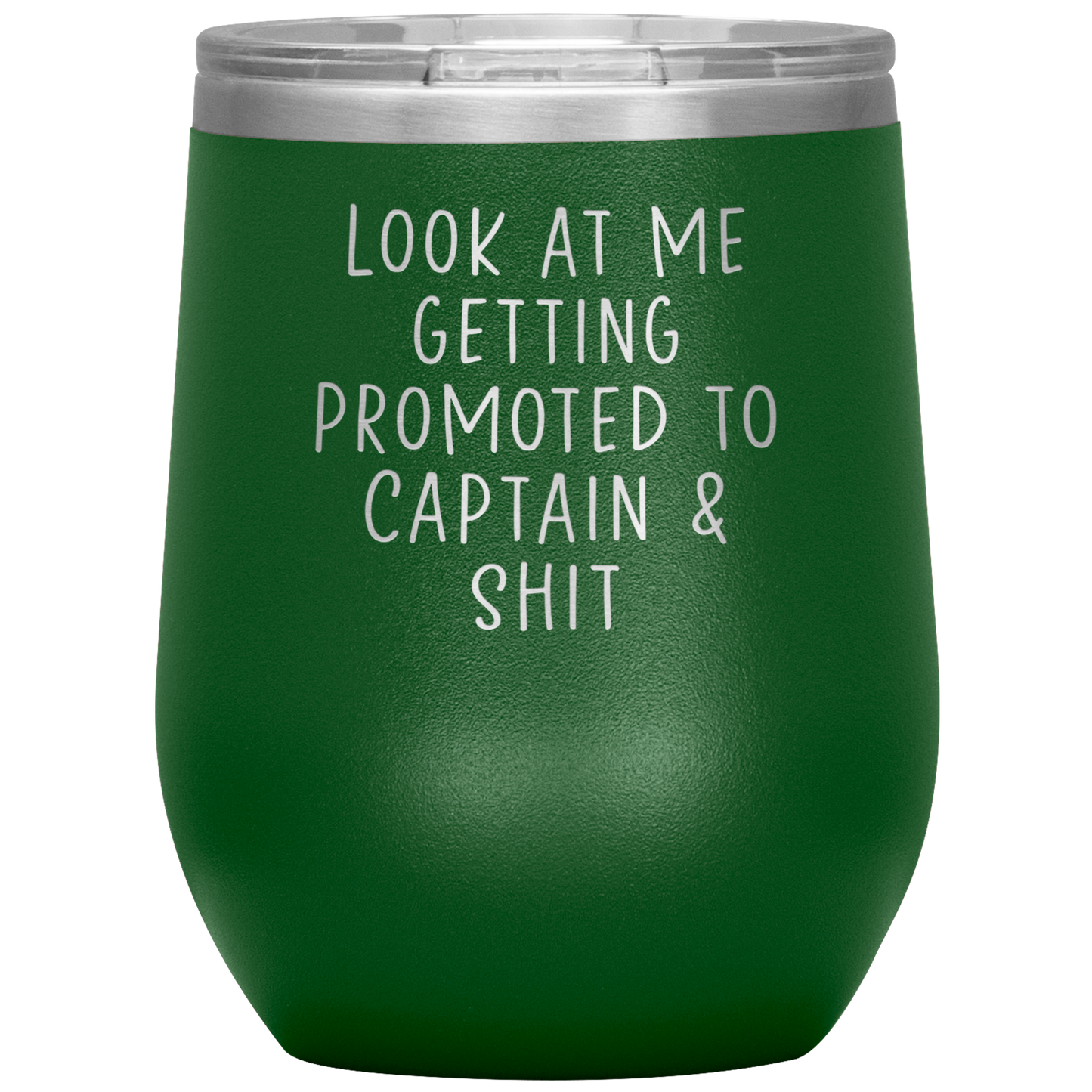 Captain Promotion Wine Tumbler, Captain Promotion Gifts, Travel Wine Cup, Birthday Gifts for Men and Women