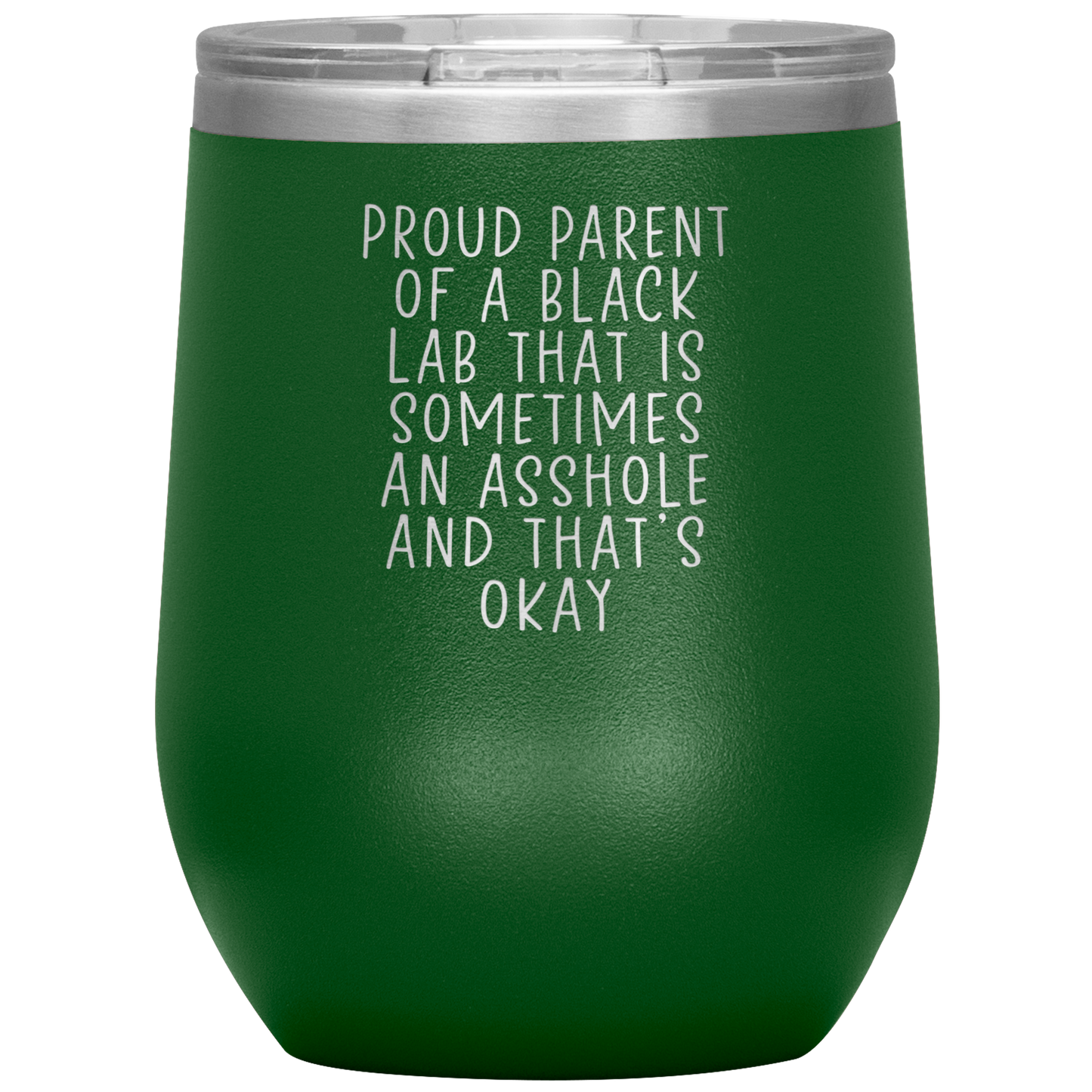 Black Lab Mom Dad Wine Tumbler, Gifts, Travel Wine Cup, Birthday Gifts for Men and Women