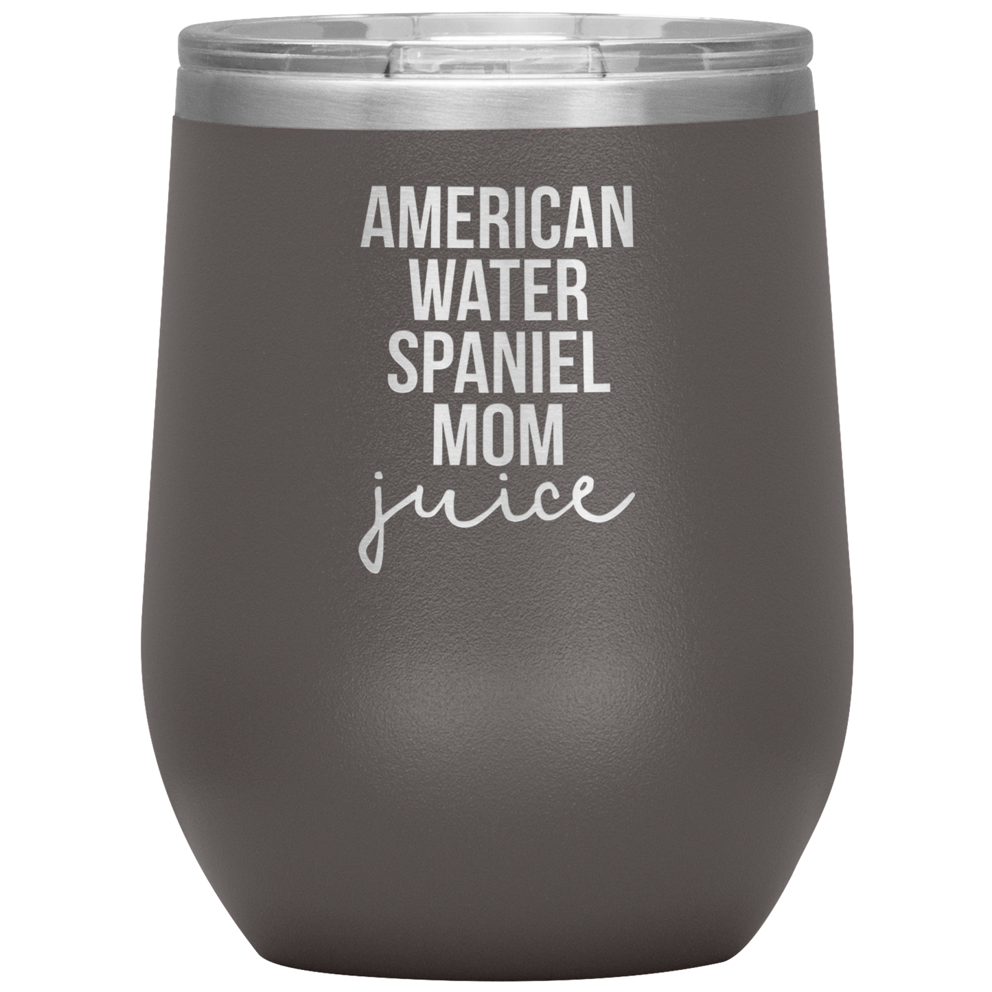 American Water Spaniel Mom Wine Tumbler, Funny Travel Wine Cup, Birthday Gifts for Men and Women