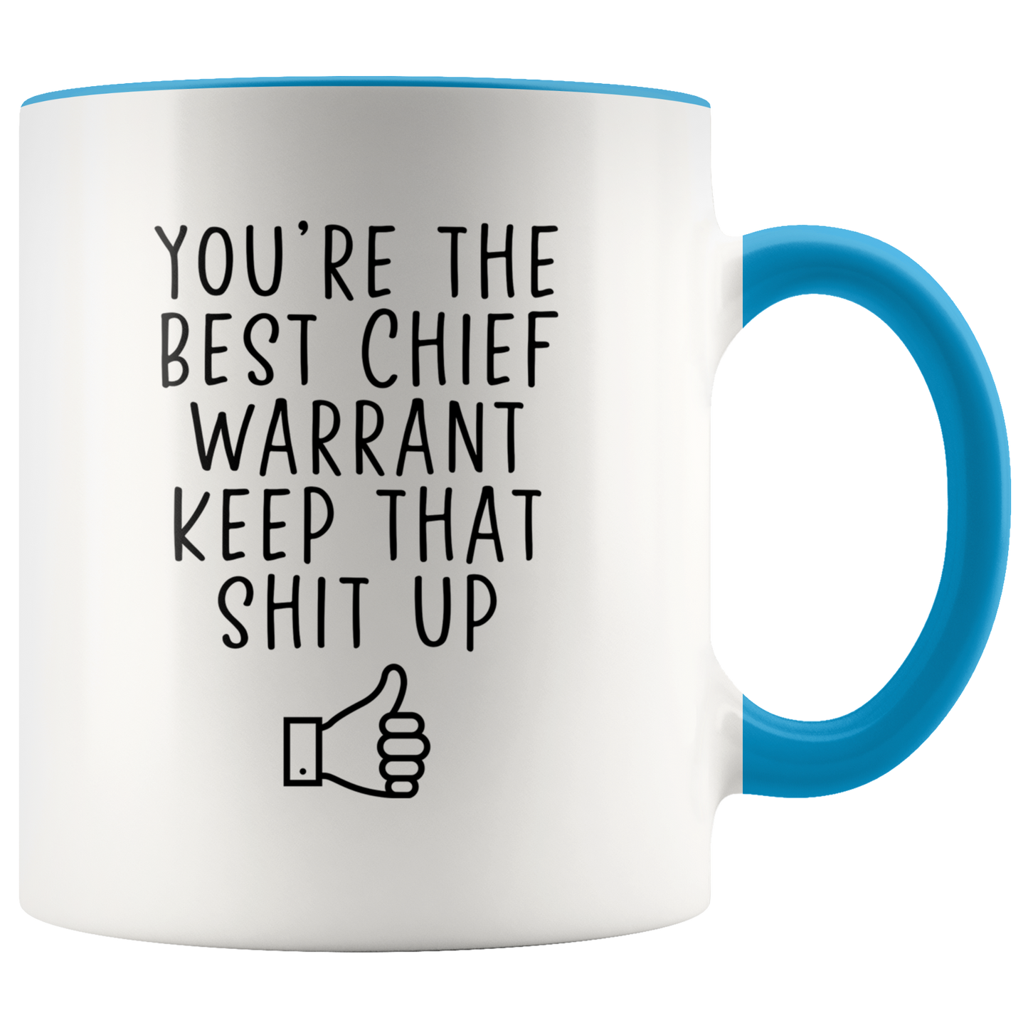 Chief Warrant Gifts, Coffee Mug, Two Tone Accent Cup, Birthday Gift for Men and Women