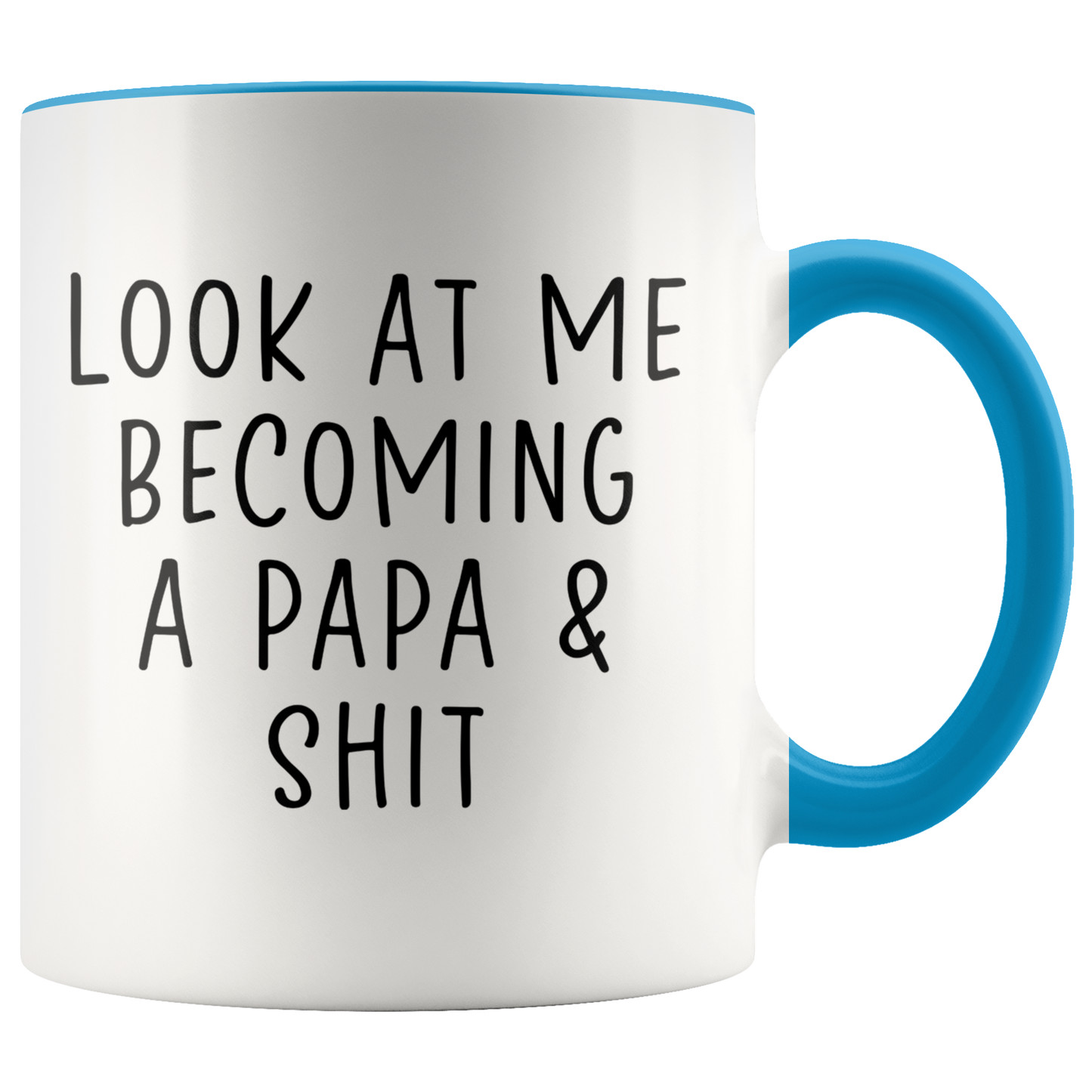 New Papa Gifts, Coffee Mug, Two Tone Accent Cup, Birthday Gift for Men and Women