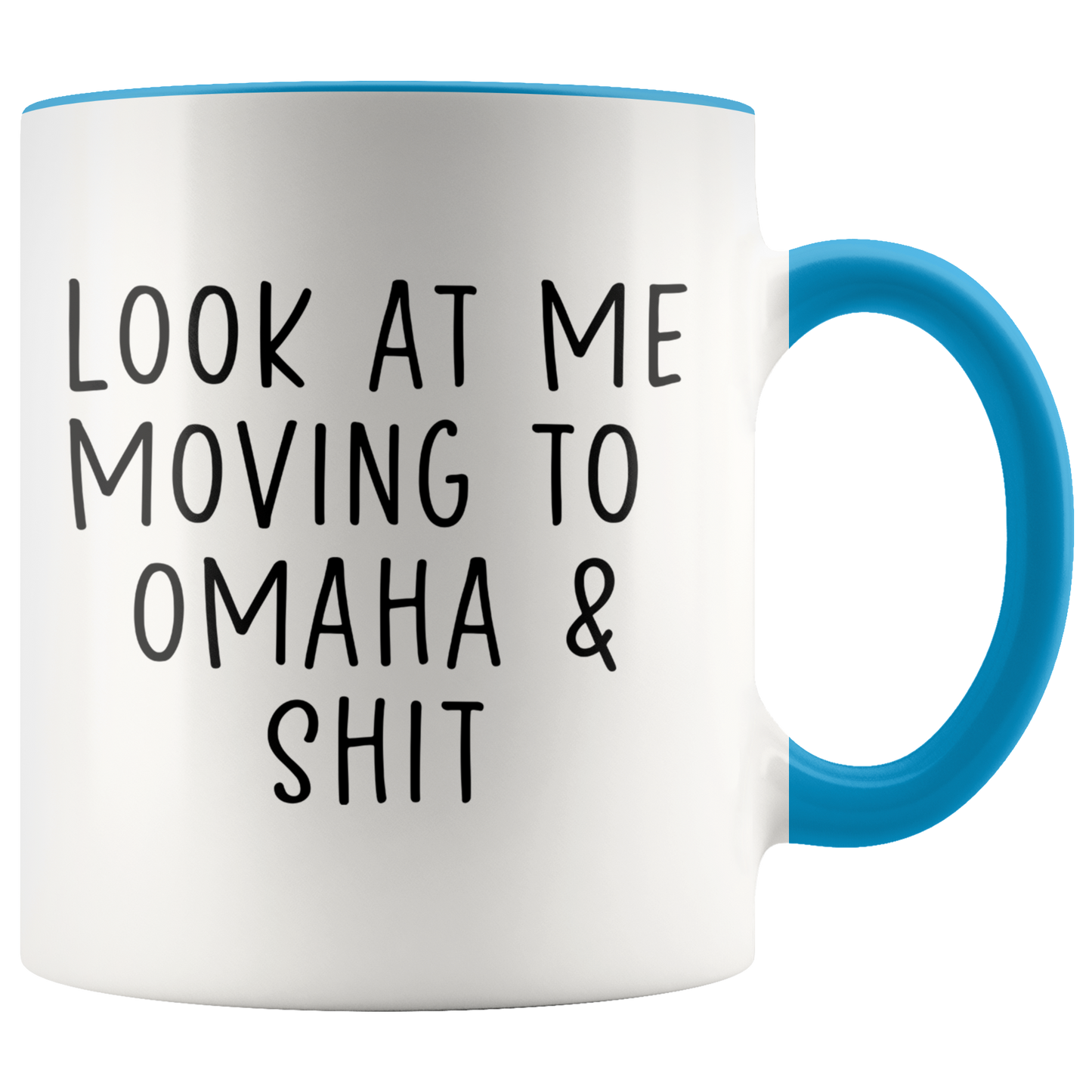 Moving to Omaha Nebraska Gifts, Coffee Mug, Two Tone Accent Cup, Birthday Gift for Men and Women