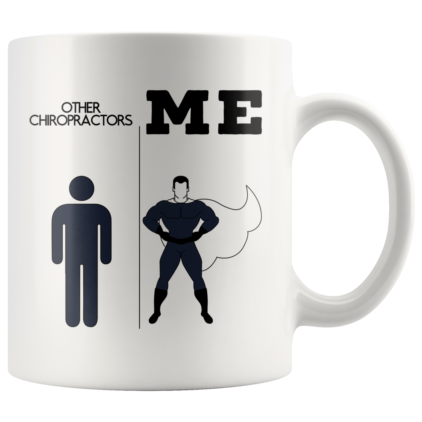 Chiropractor Gifts, Coffee Mug, Two Tone Accent Cup, Birthday Gift for Men and Women