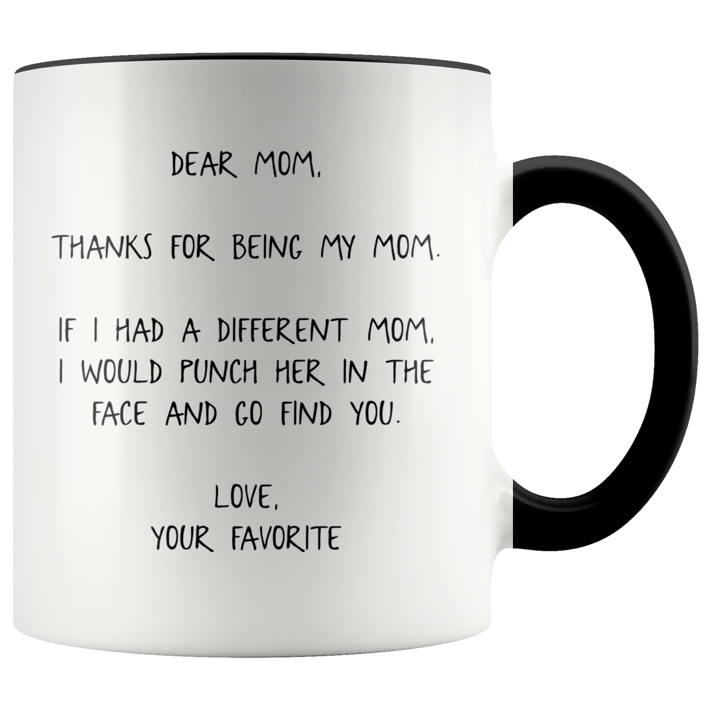 Mom Gifts from Daughter, Mom Coffee Mug from Son, Two Tone Accent Cup, Birthday Gift for Men and Women