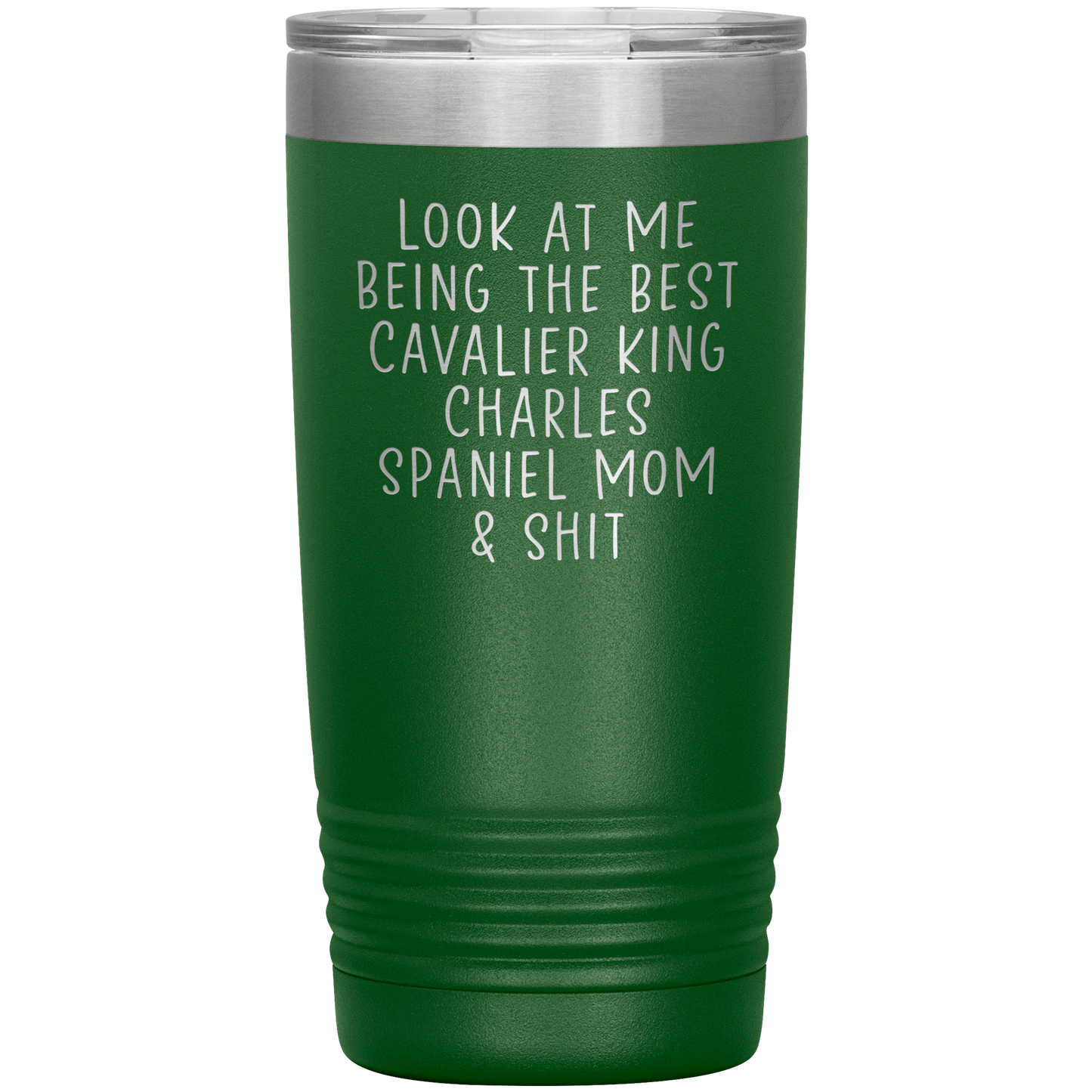 Cavalier King Charles Spaniel Mom Tumbler, Funny Travel Coffee Mug, Birthday Gifts for Men and Women