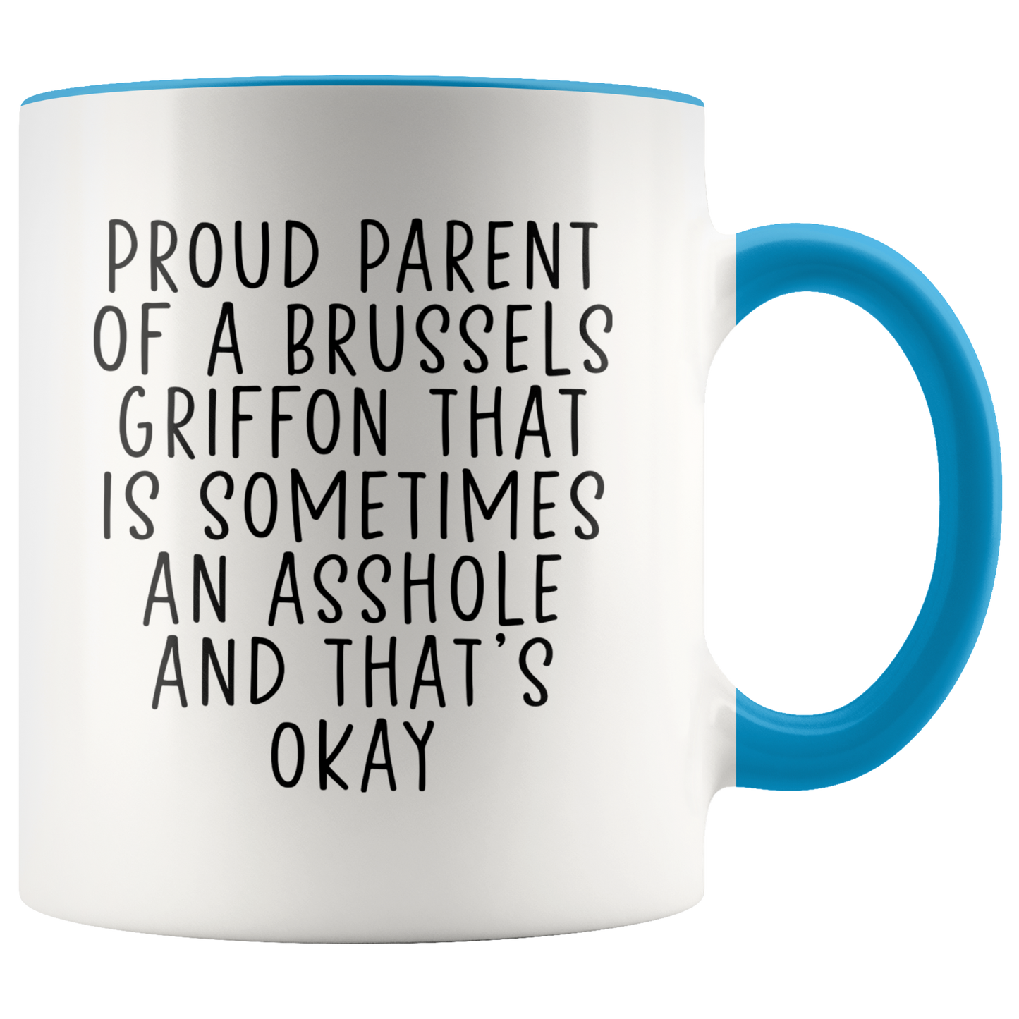 Brussels Griffon Gifts, Coffee Mug, Two Tone Accent Cup, Birthday Gift for Men and Women