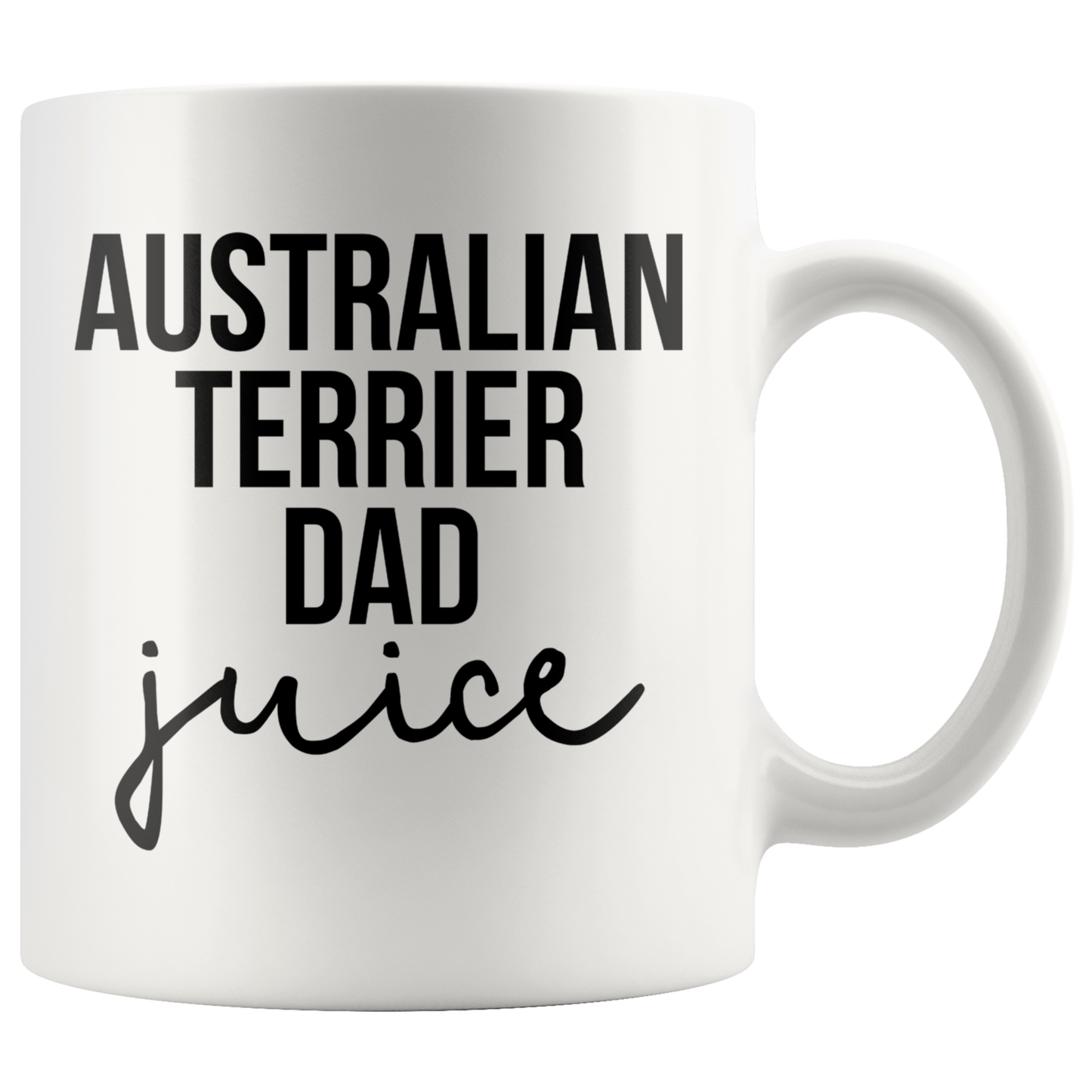 Australian Terrier Dad Gifts, Coffee Mug, Two Tone Accent Cup, Birthday Gift for Men and Women