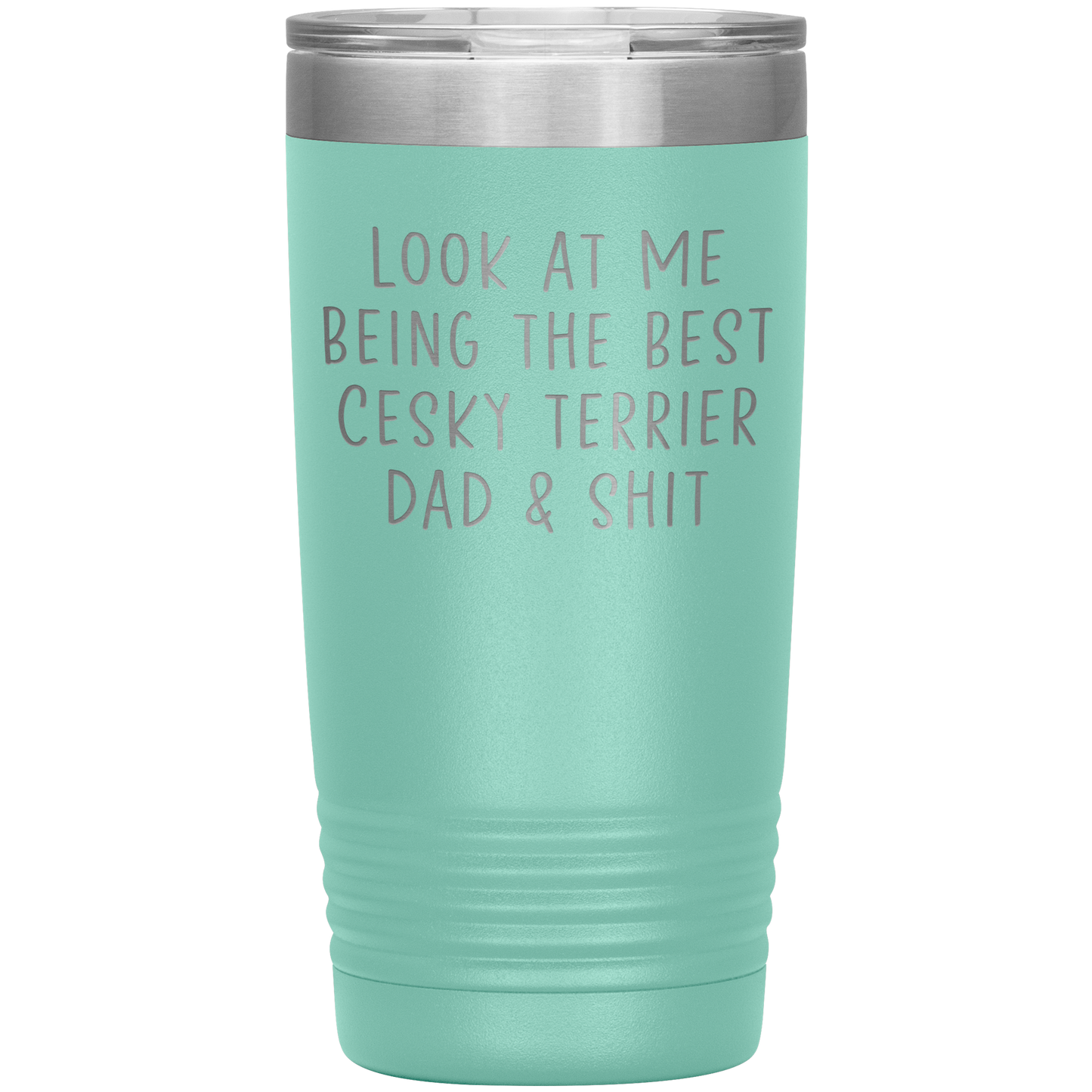 Cesky Terrier Dad Tumbler, Funny Travel Coffee Mug, Birthday Gifts for Men and Women