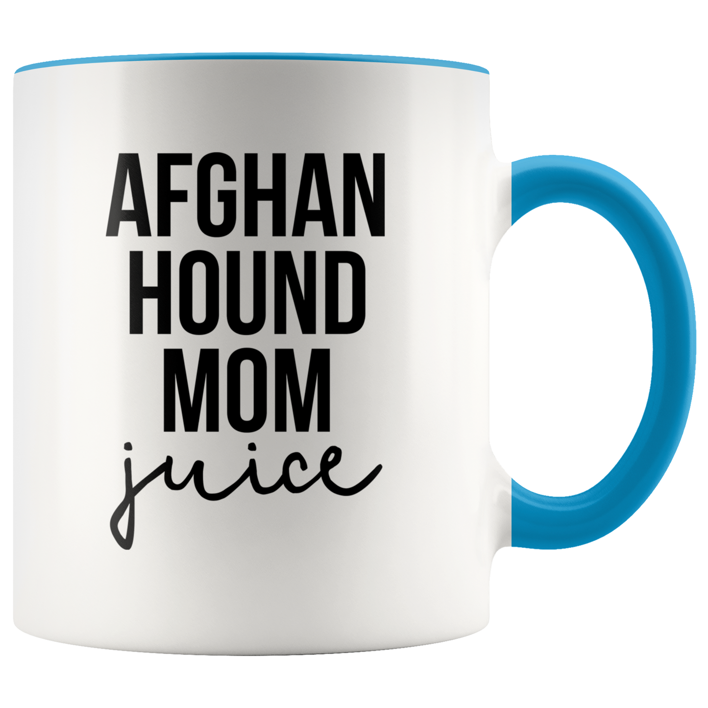 Afghan Hound Mom Gifts, Coffee Mug, Two Tone Accent Cup, Birthday Gift for Men and Women