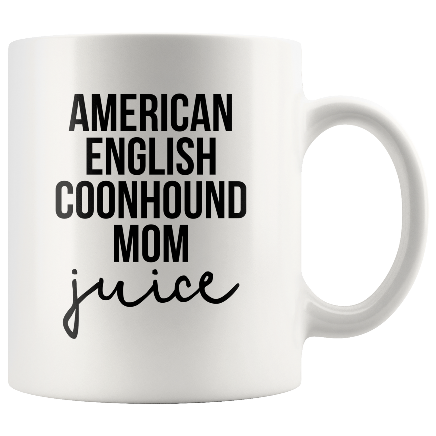 American English Coonhound Mom Gifts, Coffee Mug, Two Tone Accent Cup, Birthday Gift for Men and Women