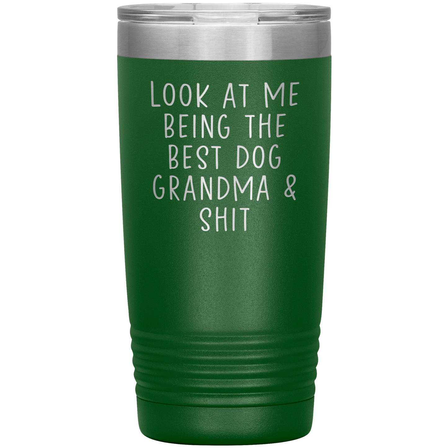 Chien Grandma Tumbler, Cadeaux de grand-mère de chien, tasse de café de grand-mère de chien, cadeaux d’anniversaire pour des hommes et des femmes