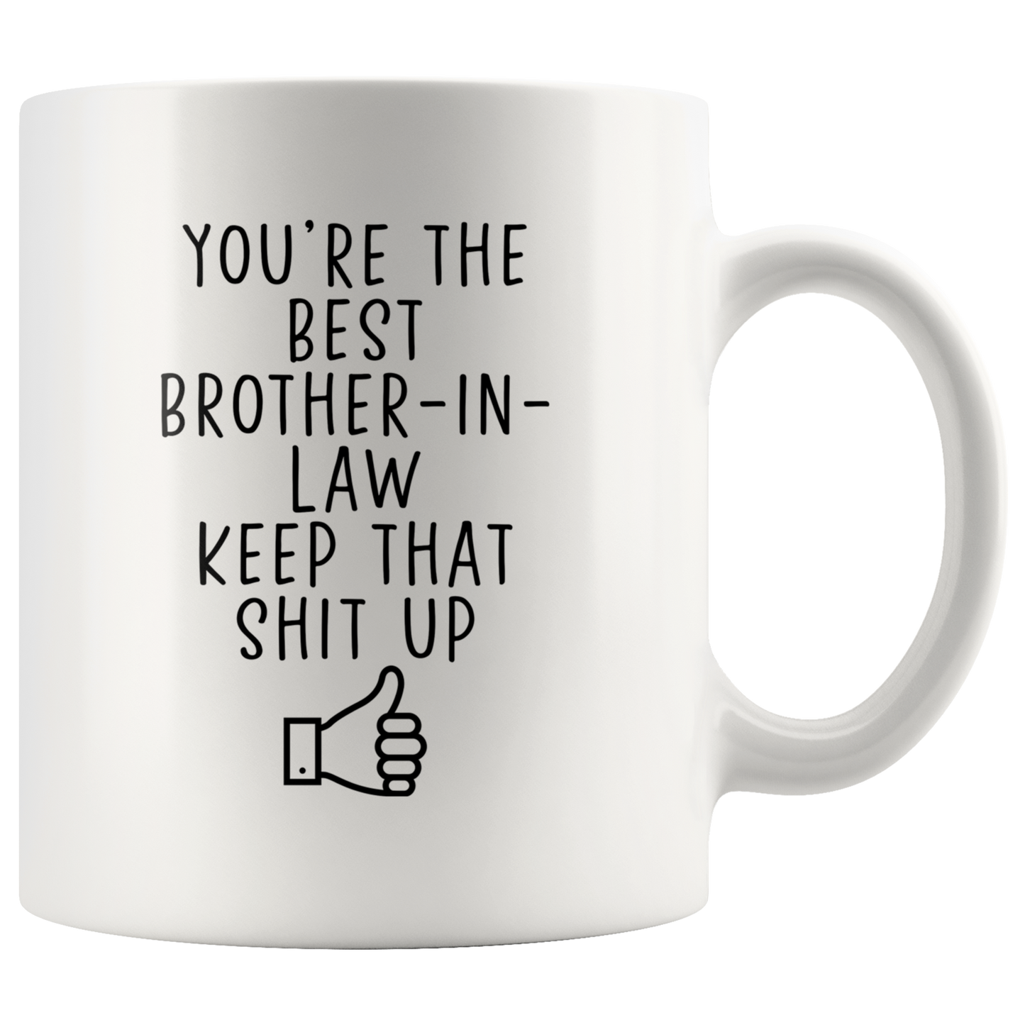 Brother in Law Gifts, Coffee Mug, Two Tone Accent Cup, Birthday Gift for Men and Women