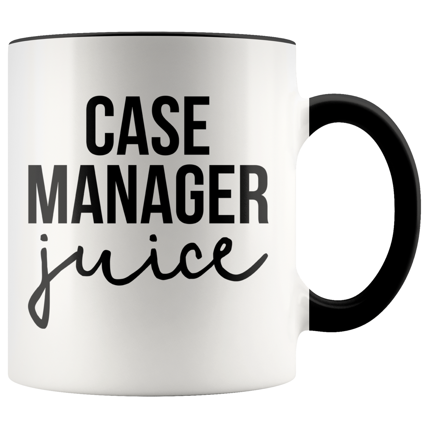 Case manager Gifts, Funny Coffee Mug, Two Tone Accent Cup, Birthday Gift for Men and Women