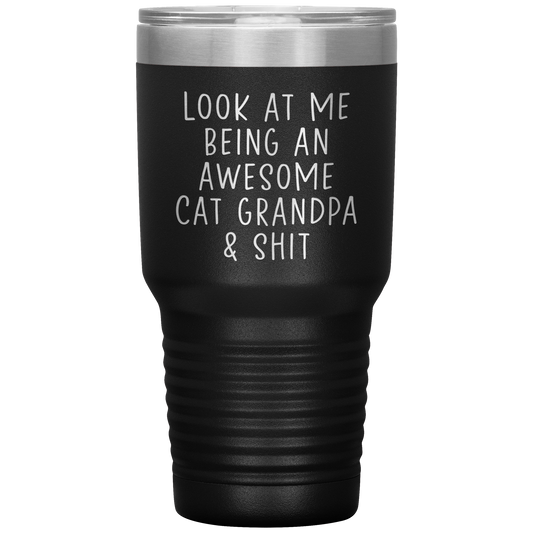 Cat Grandpa Gifts, Coffee Mug, Tumbler, Birthday Gifts for Men and Women