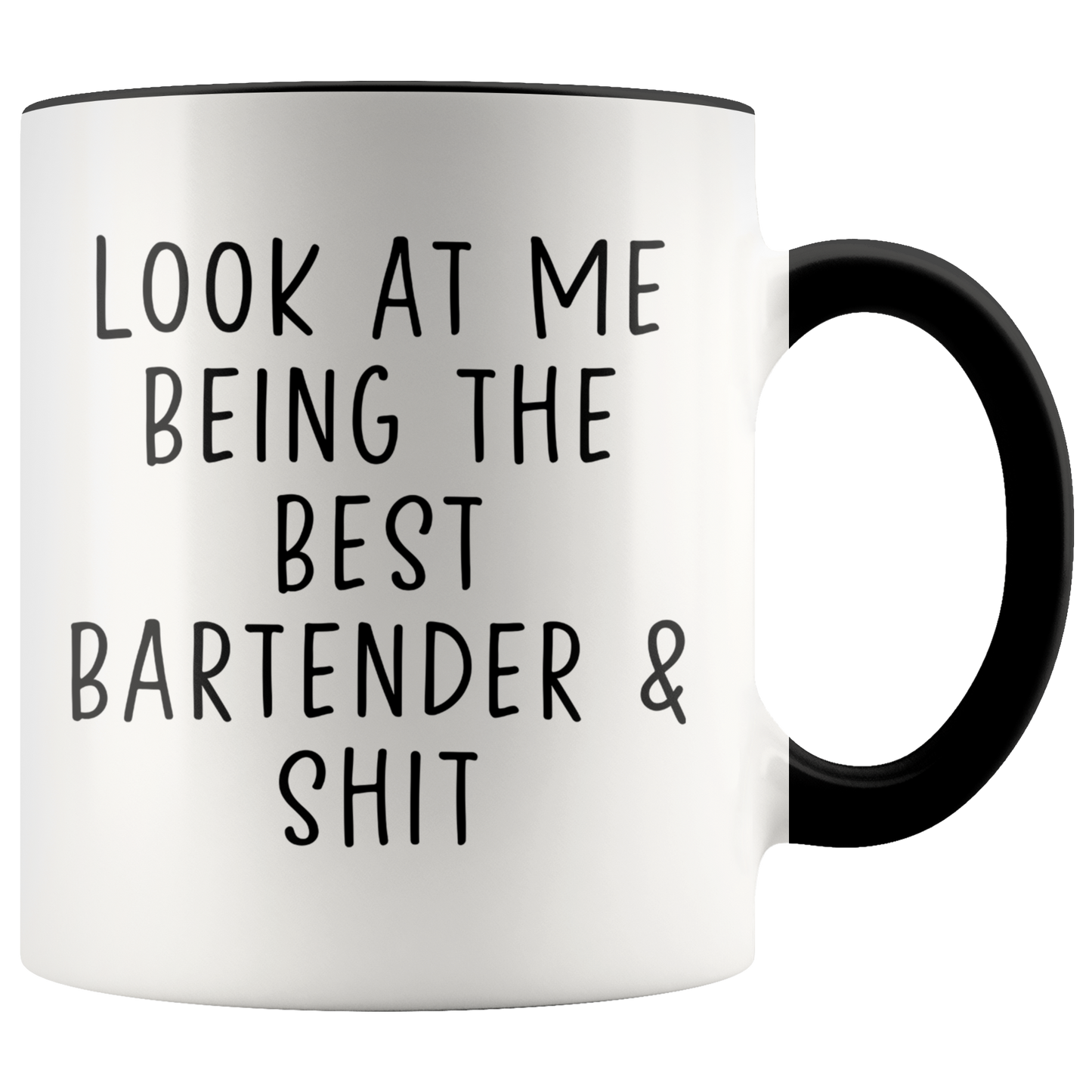 Bartender Gifts, Coffee Mug, Two Tone Accent Cup, Birthday Gift for Men and Women