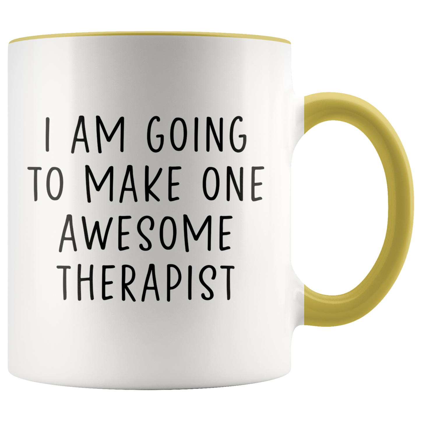 Therapist Graduation Gifts, Coffee Mug, Two Tone Accent Cup, Birthday Gift for Men and Women