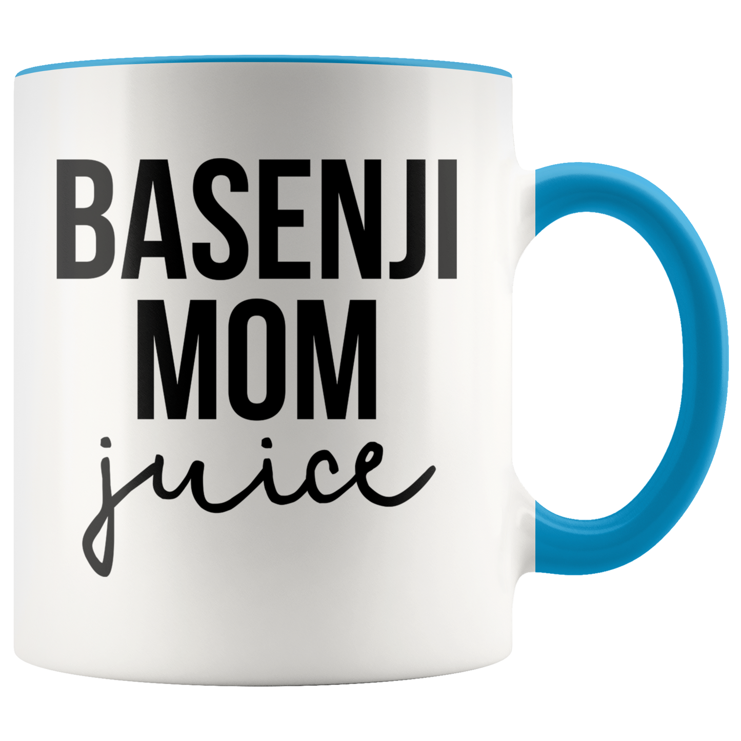 Basenji Mom Gifts, Coffee Mug, Two Tone Accent Cup, Birthday Gift for Men and Women