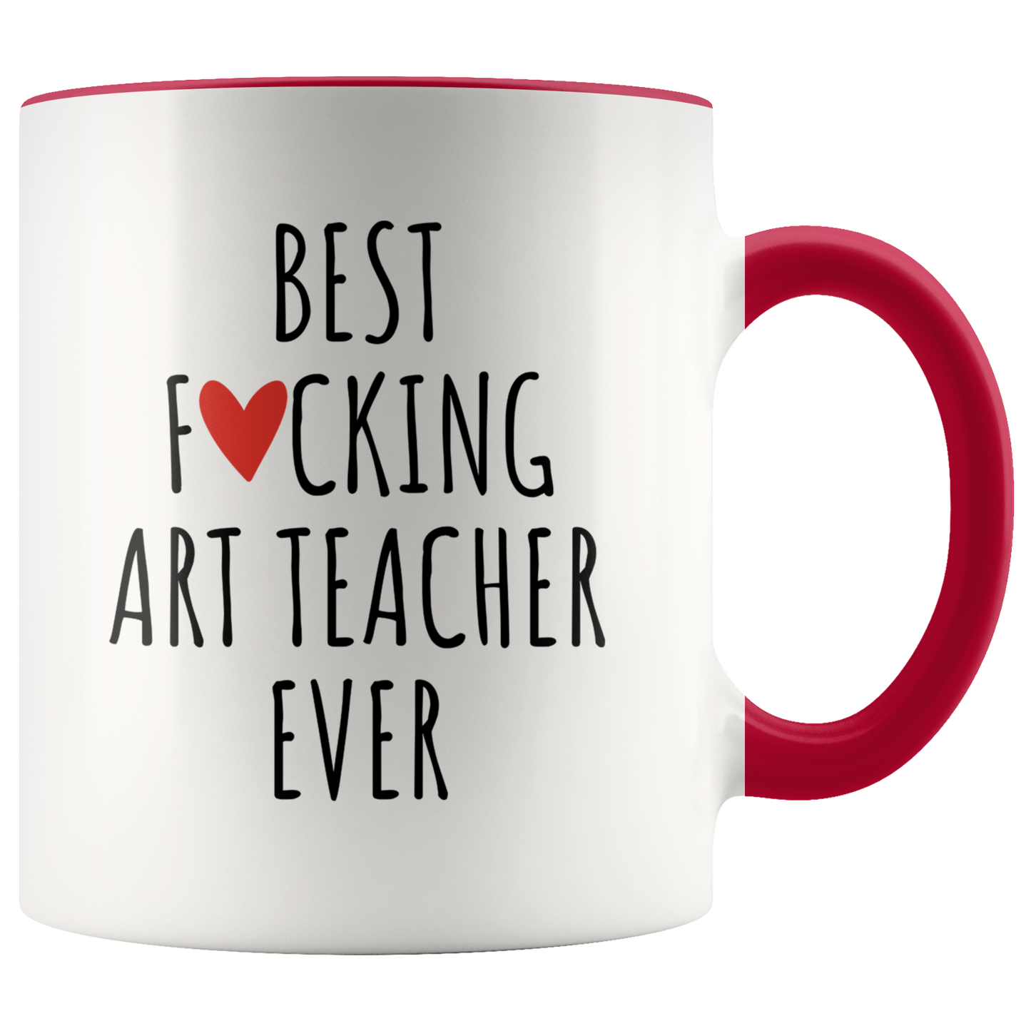 Art teacher Gifts, Coffee Mug, Two Tone Accent Cup, Birthday Gift for Men and Women