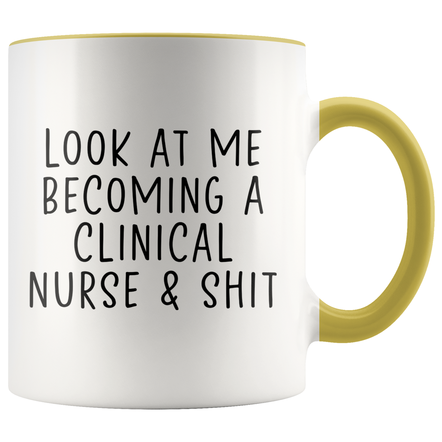 Clinical Nurse Gifts, Coffee Mug, Two Tone Accent Cup, Birthday Gift for Men and Women