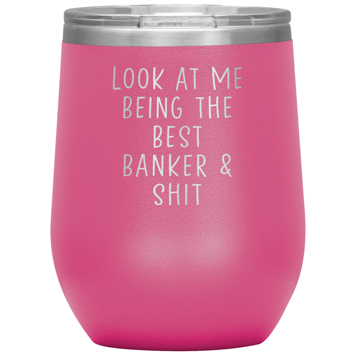 Banker Wine Tumbler, Funny Gifts, Travel Wine Cup, Birthday Gifts for Men and Women