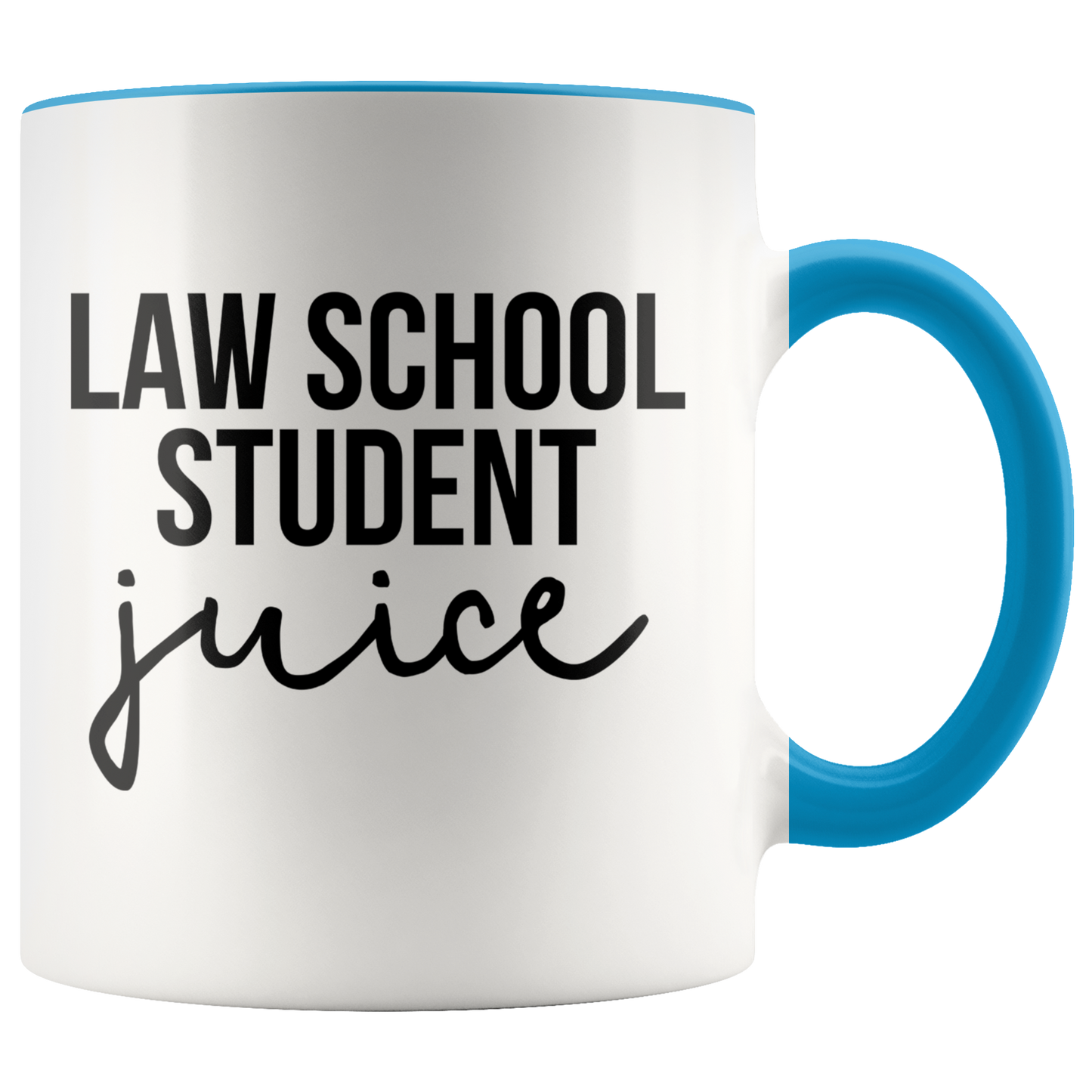 Law School Student Gifts, Coffee Mug, Two Tone Accent Cup, Birthday Gift for Men and Women