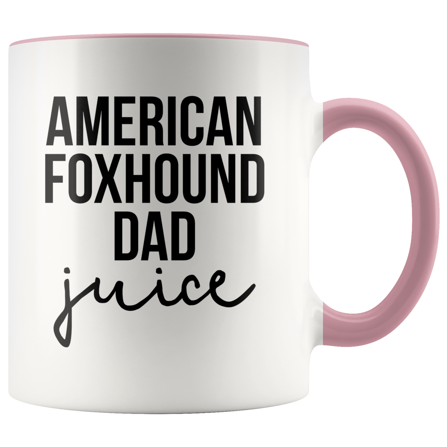 American Foxhound Dad Gifts, Coffee Mug, Two Tone Accent Cup, Birthday Gift for Men and Women