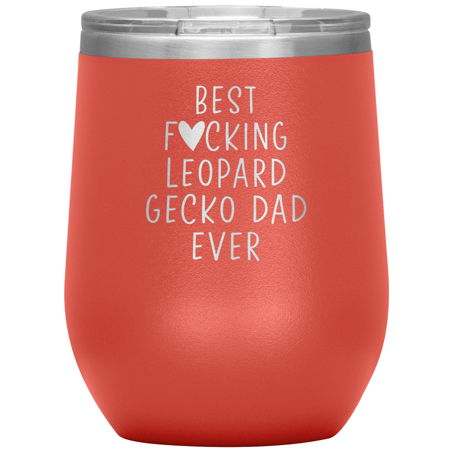 Leopard Gecko Dad Wine Tumbler, Leopard Gecko Dad Gifts, Travel Wine Cup, Birthday Gifts for Men and Women