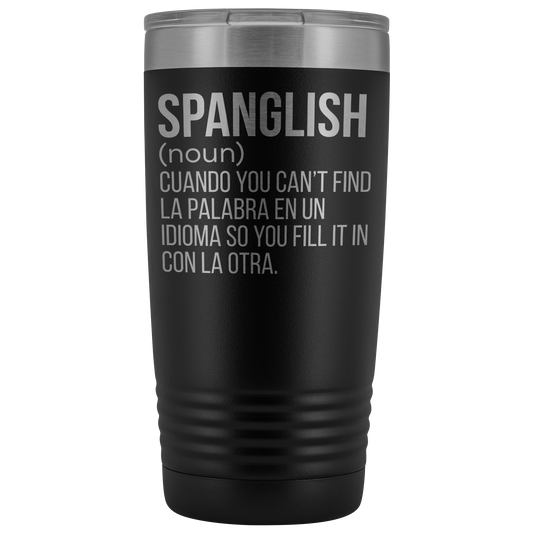 Spanglish Mug, Tazze di caffè messicano, insegnante spagnolo Tumbler, Regali Porto Rico, Regalo venezuelano