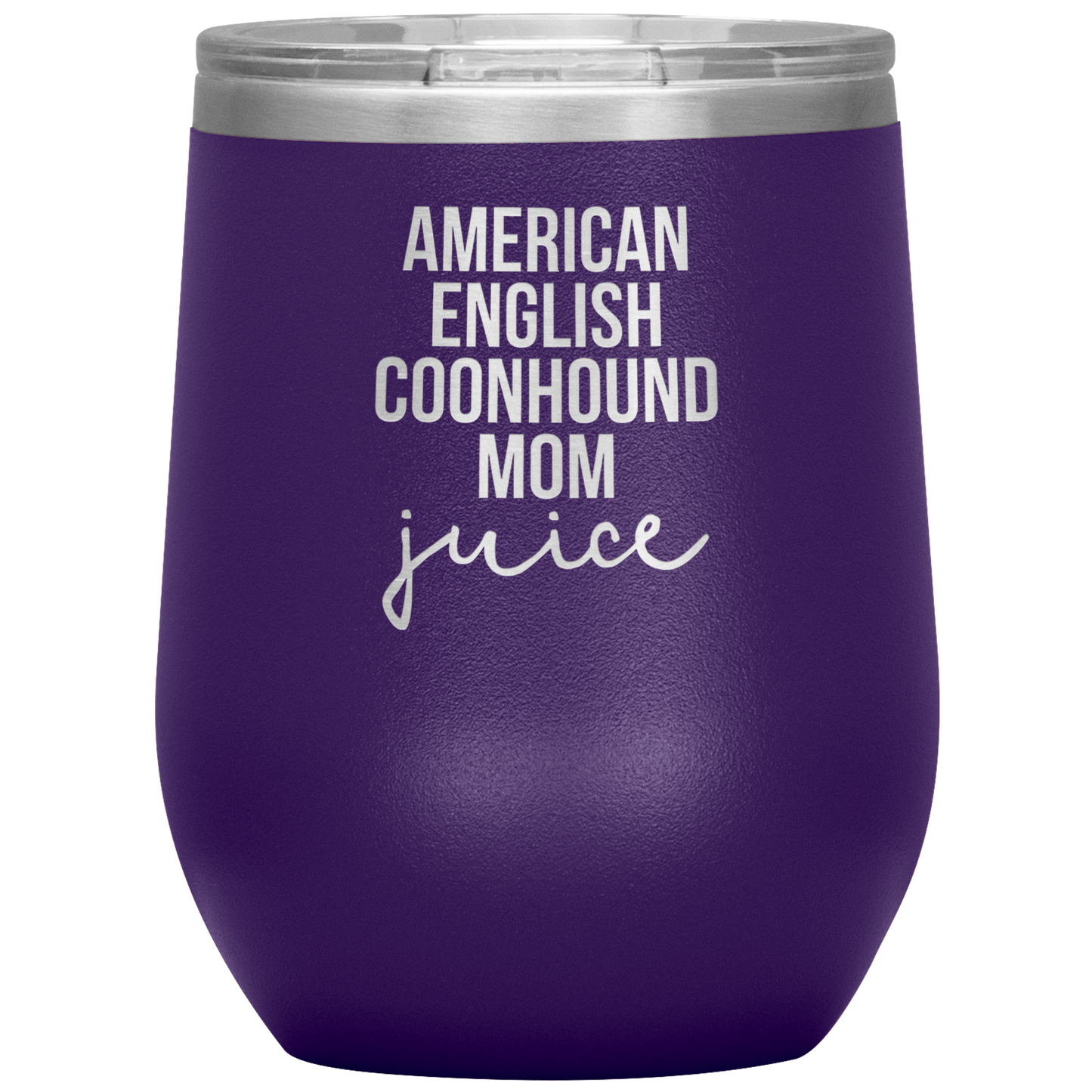 American English Coonhound Mom Wine Tumbler, Funny Travel Wine Cup, Birthday Gifts for Men and Women