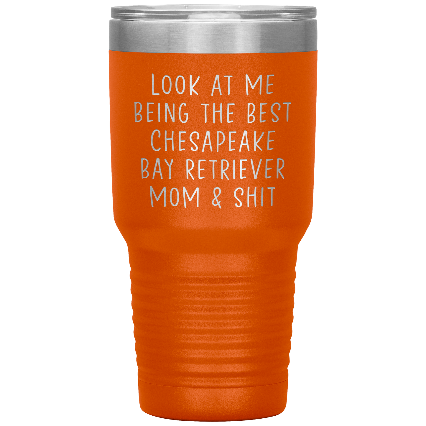 Chesapeake Bay Retriever Mom Tumbler, Funny Travel Coffee Mug, Birthday Gifts for Men and Women