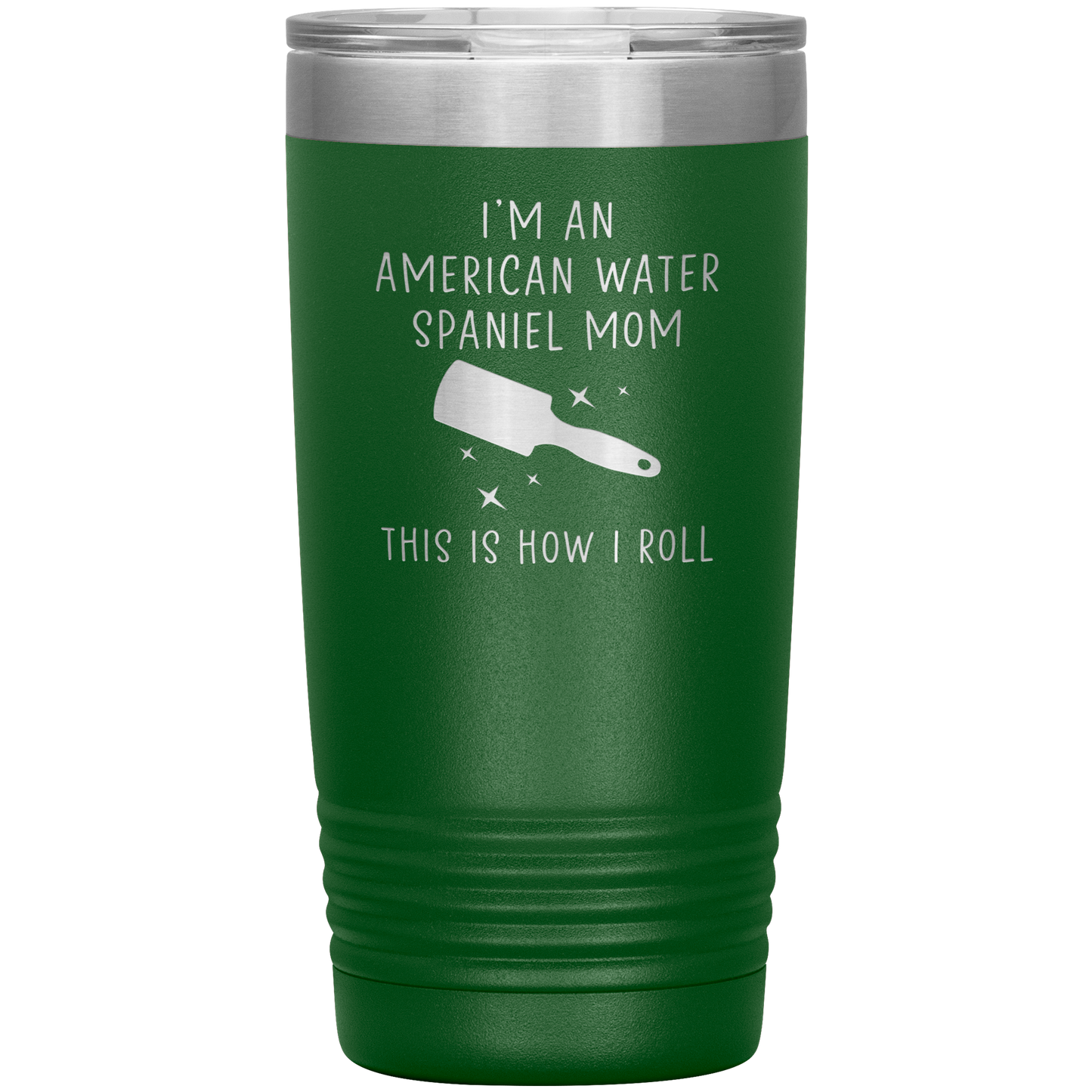 American Water Spaniel Mom Tumbler, Funny Travel Coffee Mug, Birthday Gifts for Men and Women