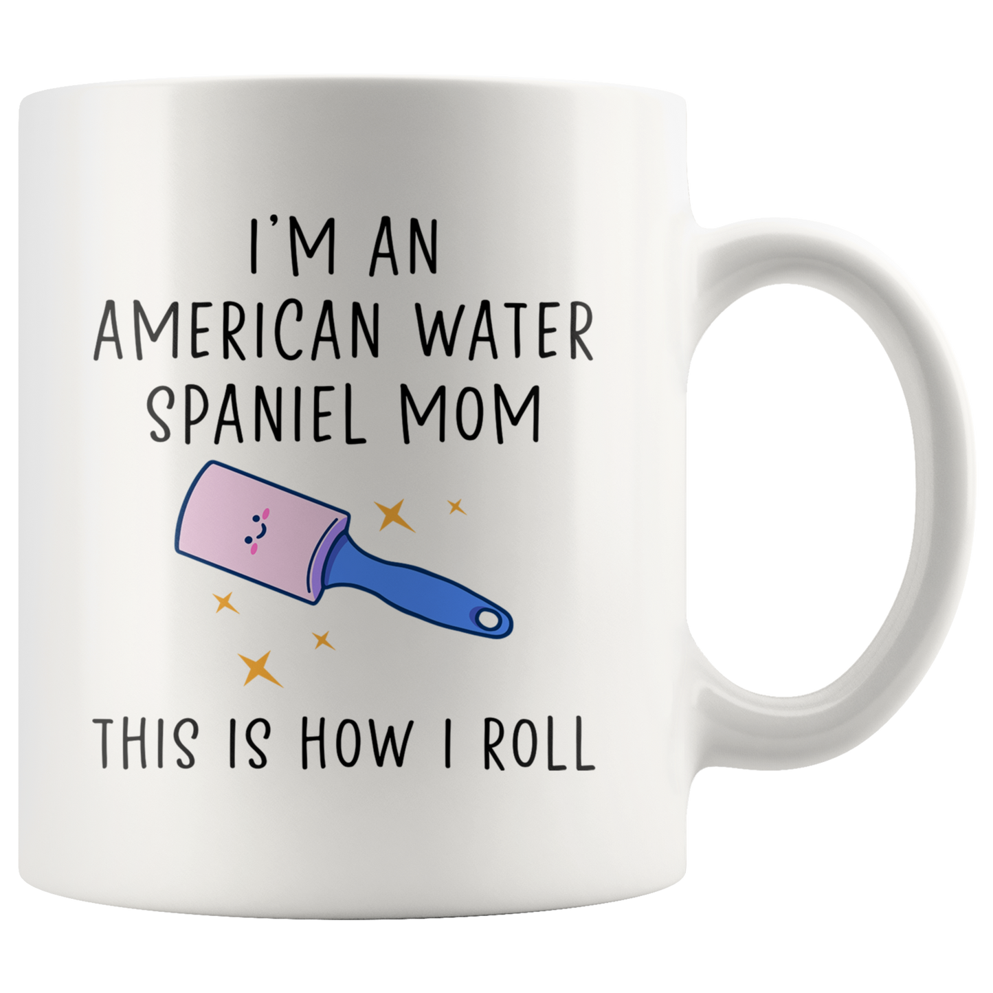 American Water Spaniel Mom Gifts, Coffee Mug, Two Tone Accent Cup, Birthday Gift for Men and Women