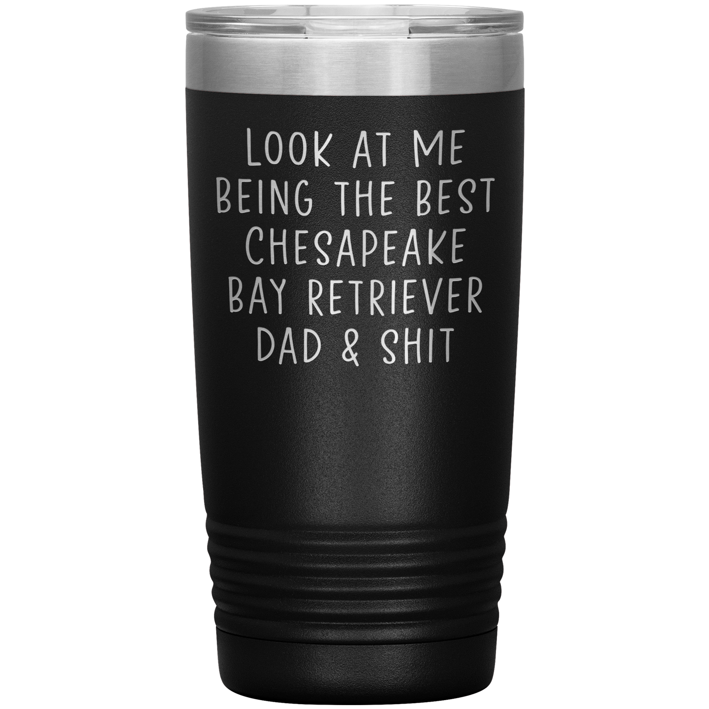 Chesapeake Bay Retriever Dad Tumbler, Funny Travel Coffee Mug, Birthday Gifts for Men and Women