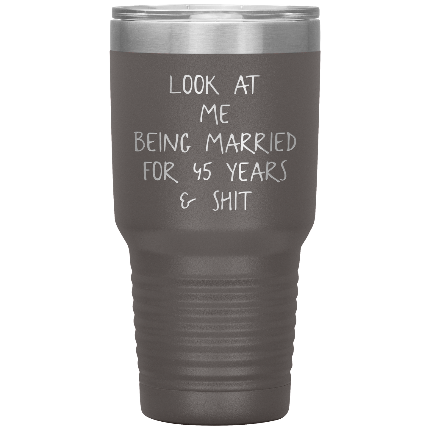 45th Anniversary Tumbler, Funny Travel Coffee Mug, Birthday Gifts for Men and Women