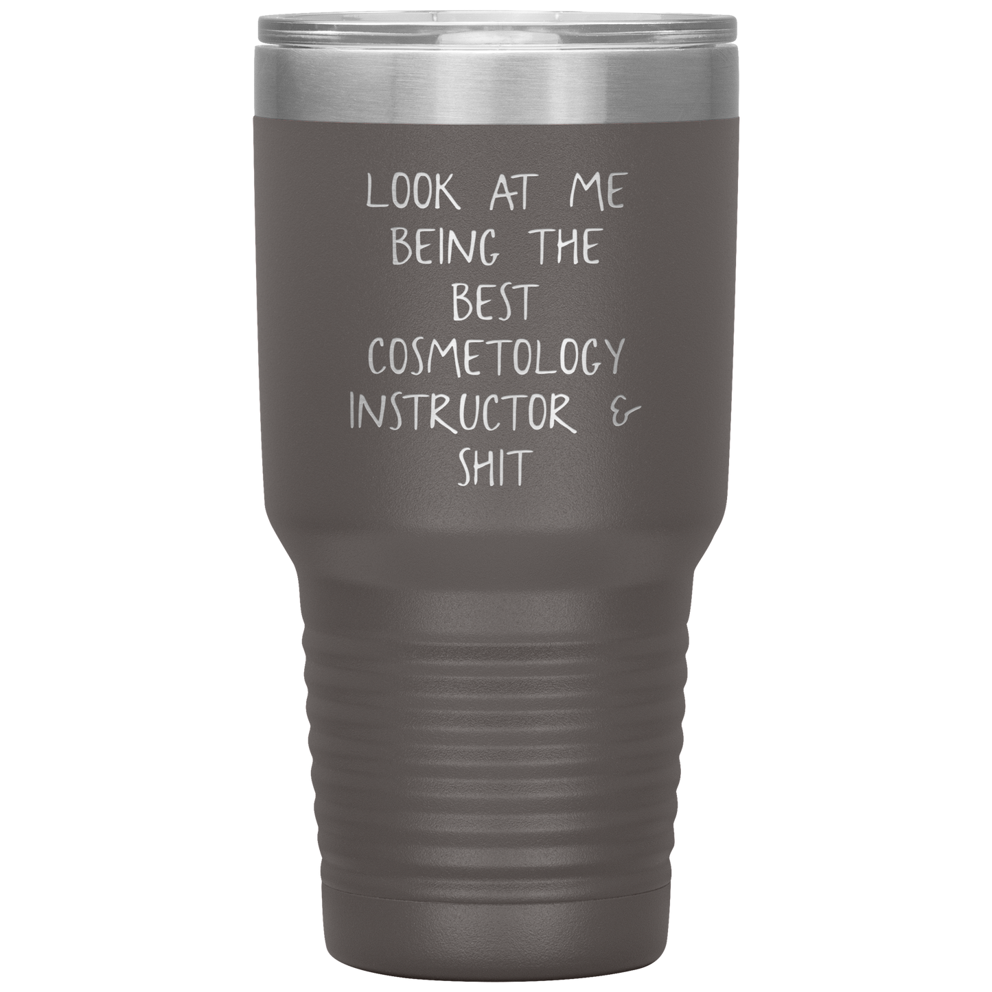 Cosmetology Instructor Tumbler, Funny Cosmetologist Instructor Travel Coffee Mug, Birthday Gifts for Men and Women