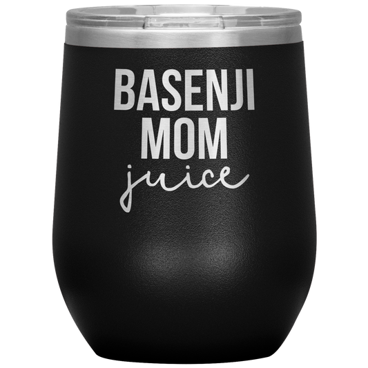 Basenji Mom Wine Tumbler, Funny Travel Wine Cup, Birthday Gifts for Men and Women