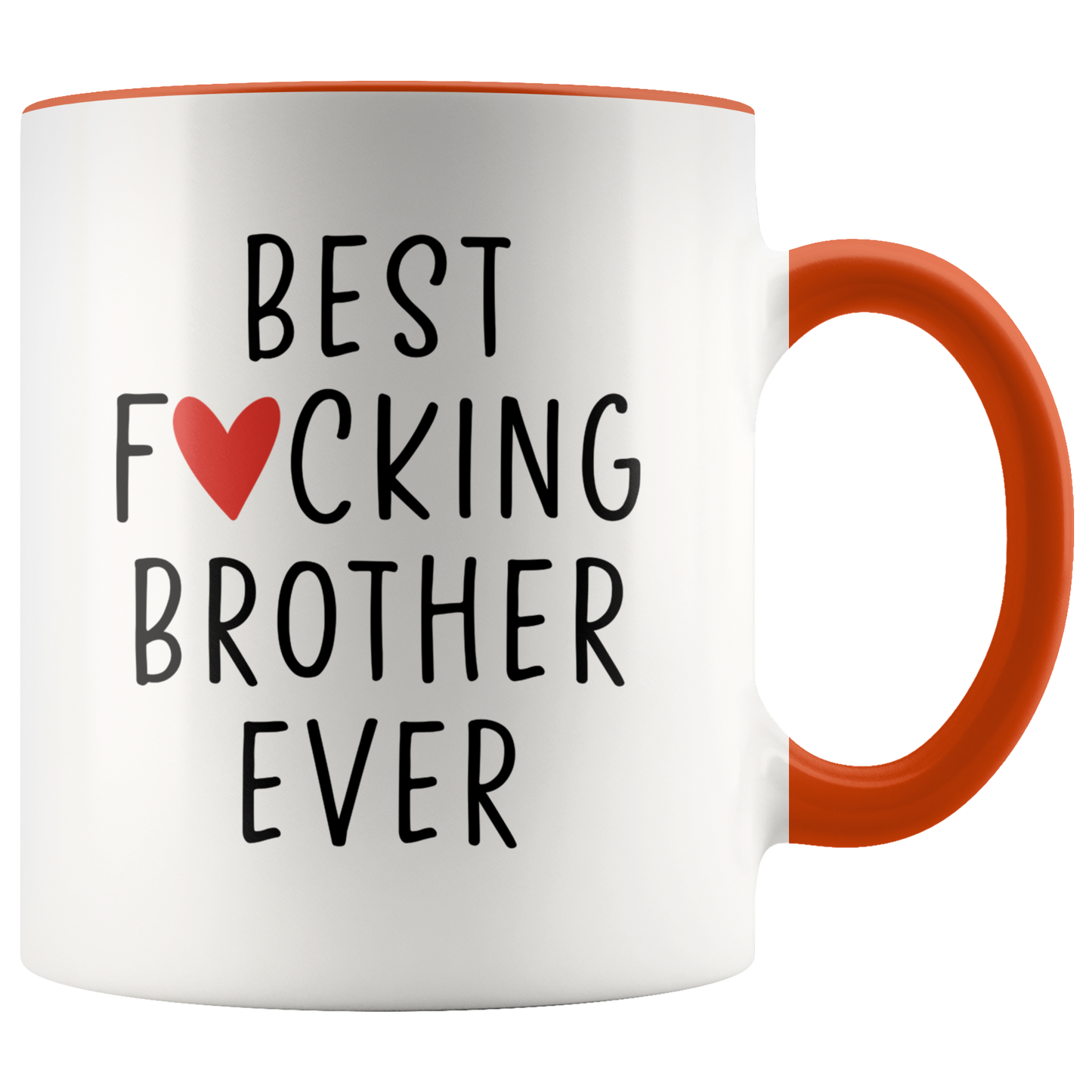 Brother Gifts, Coffee Mug, Two Tone Accent Cup, Birthday Gift for Men and Women