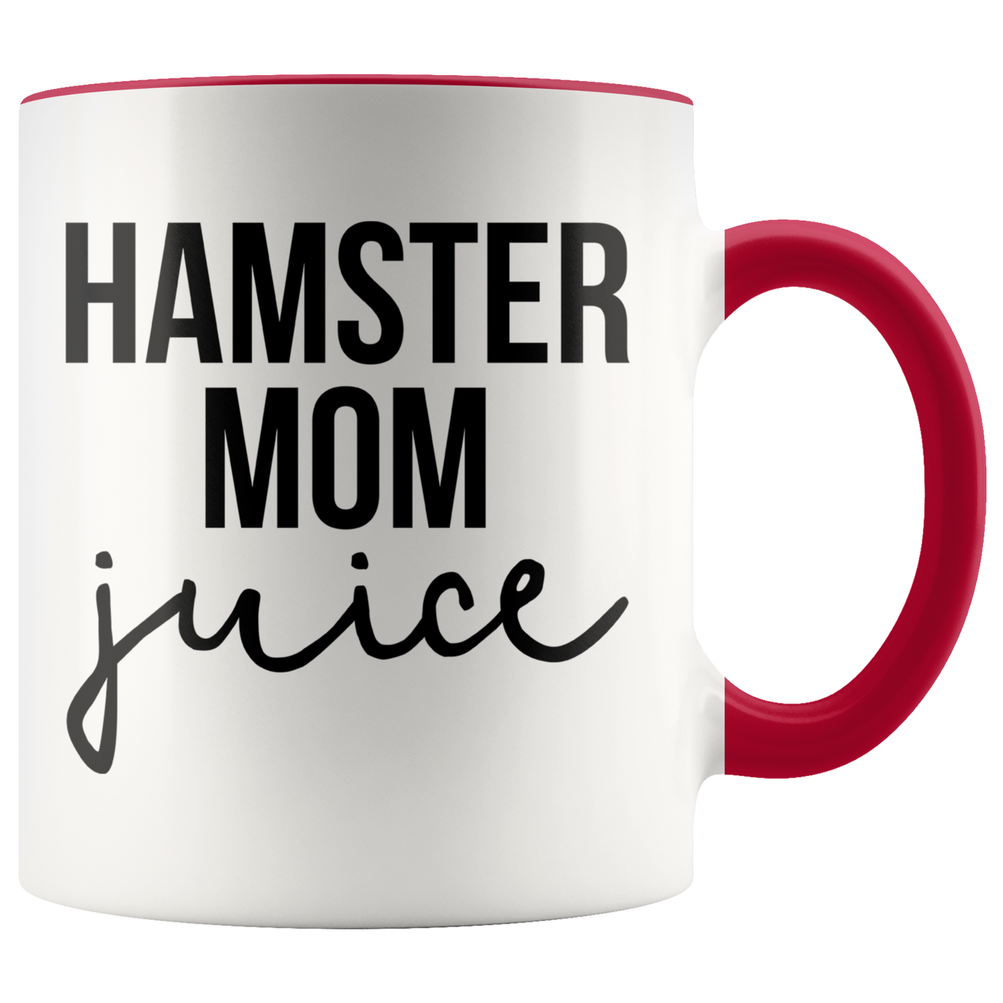 Hamster Mom Gifts, Coffee Mug, Two Tone Accent Cup, Birthday Gift for Men and Women