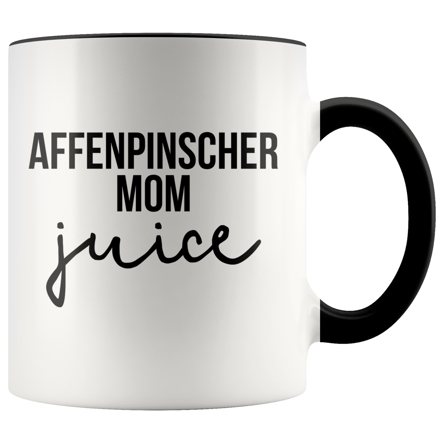 Affenpinscher Mom Gifts, Coffee Mug, Two Tone Accent Cup, Birthday Gift for Men and Women