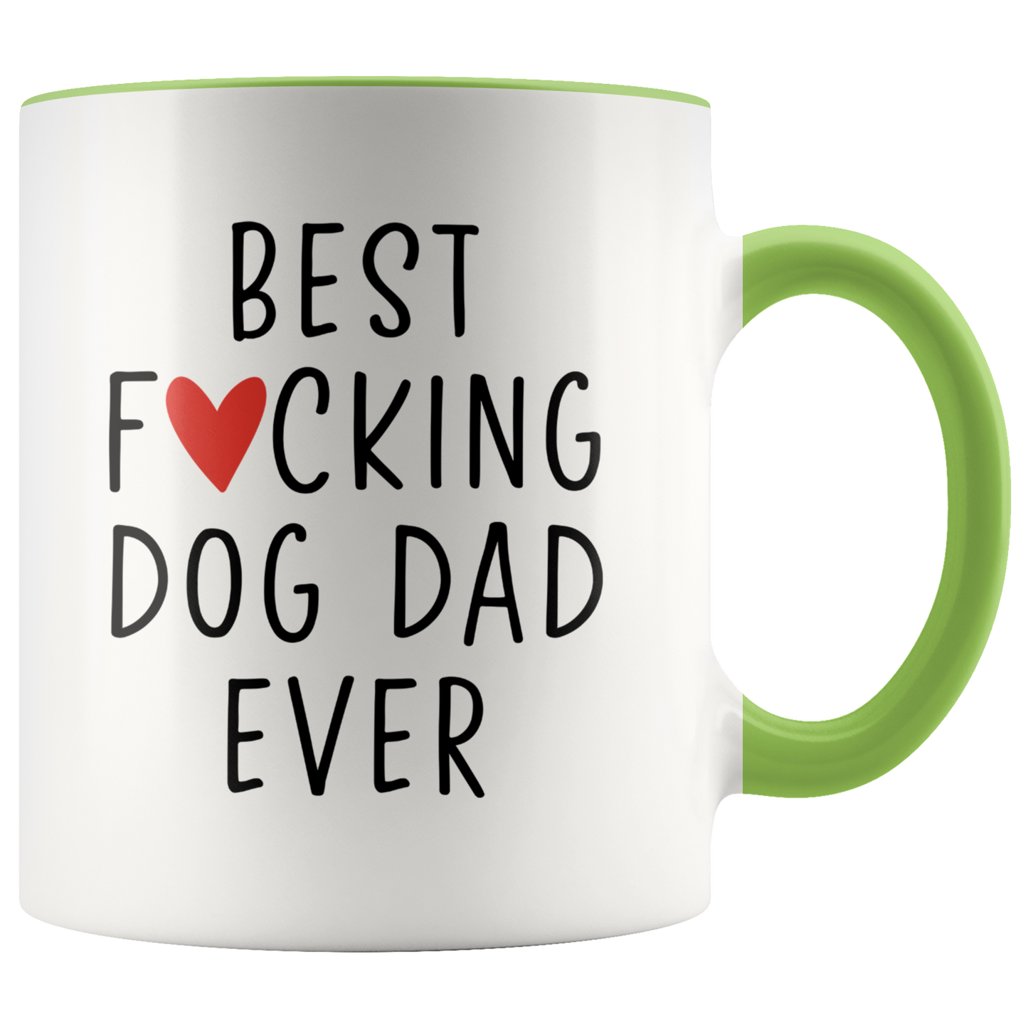 Dog Dad Gifts, Coffee Mug, Two Tone Accent Cup, Birthday Gift for Men and Women