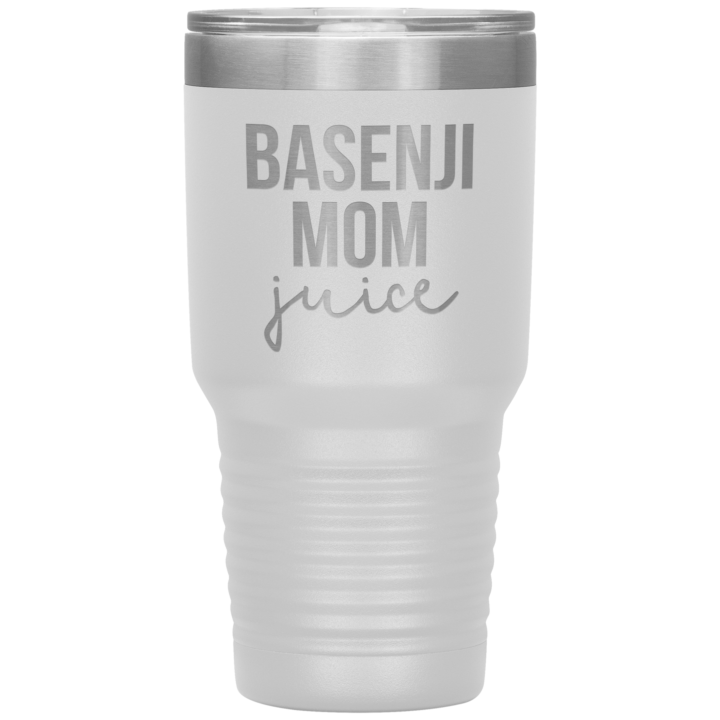 Basenji Mom Tumbler, Funny Travel Coffee Mug, Birthday Gifts for Men and Women